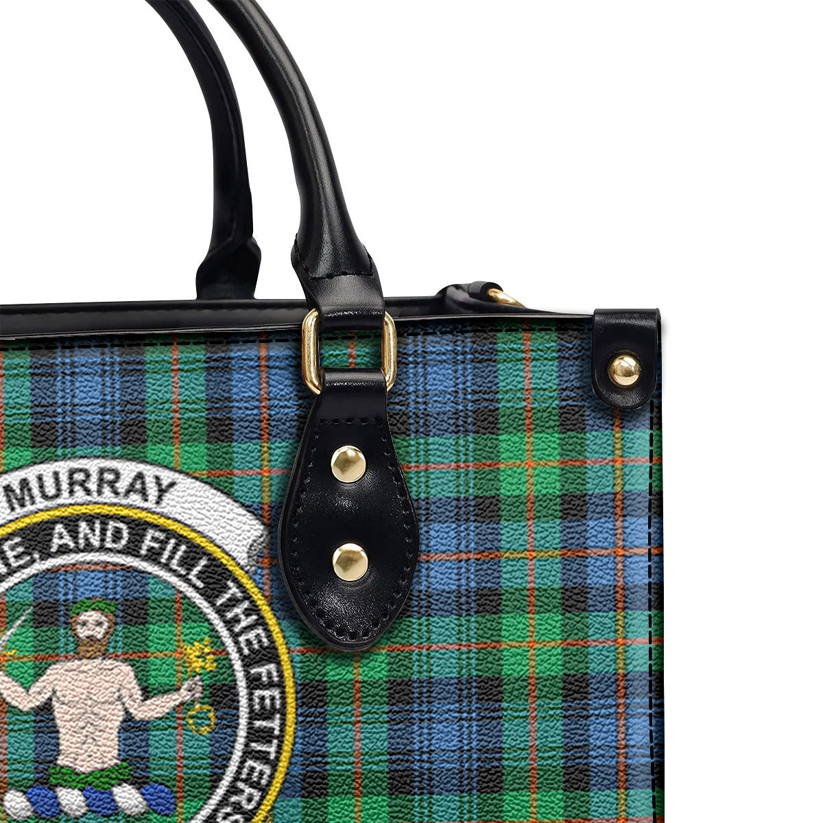 Murray of Atholl Ancient Tartan Crest Leather Handbag