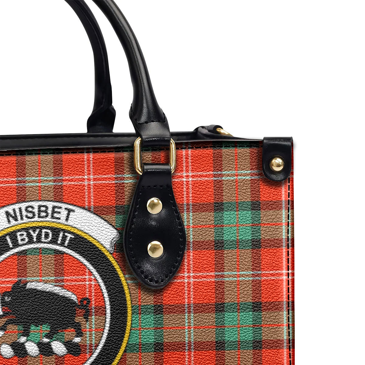 Nisbet Ancient Tartan Crest Leather Handbag