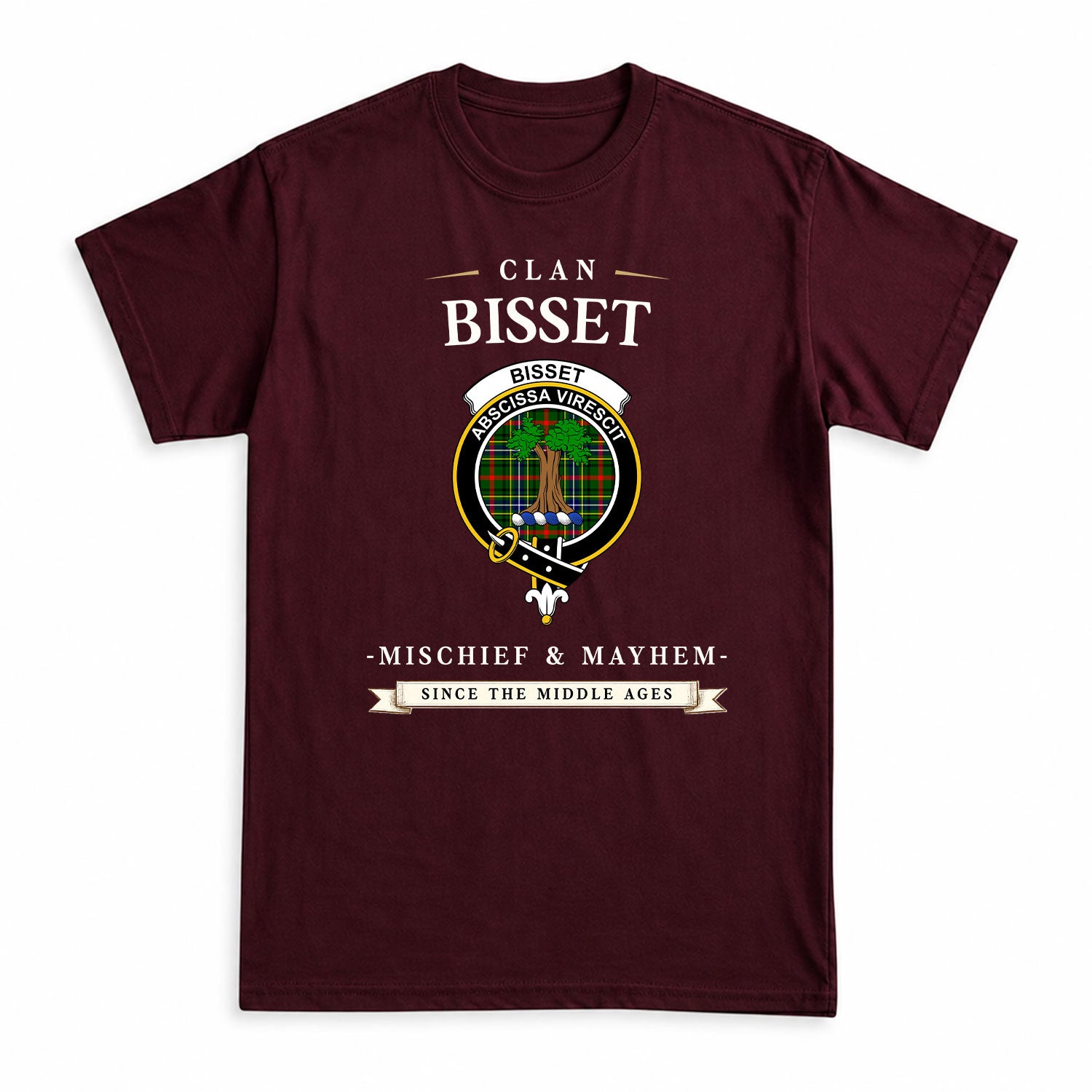 Bisset Tartan Crest Mischief and Mayhem T-shirt