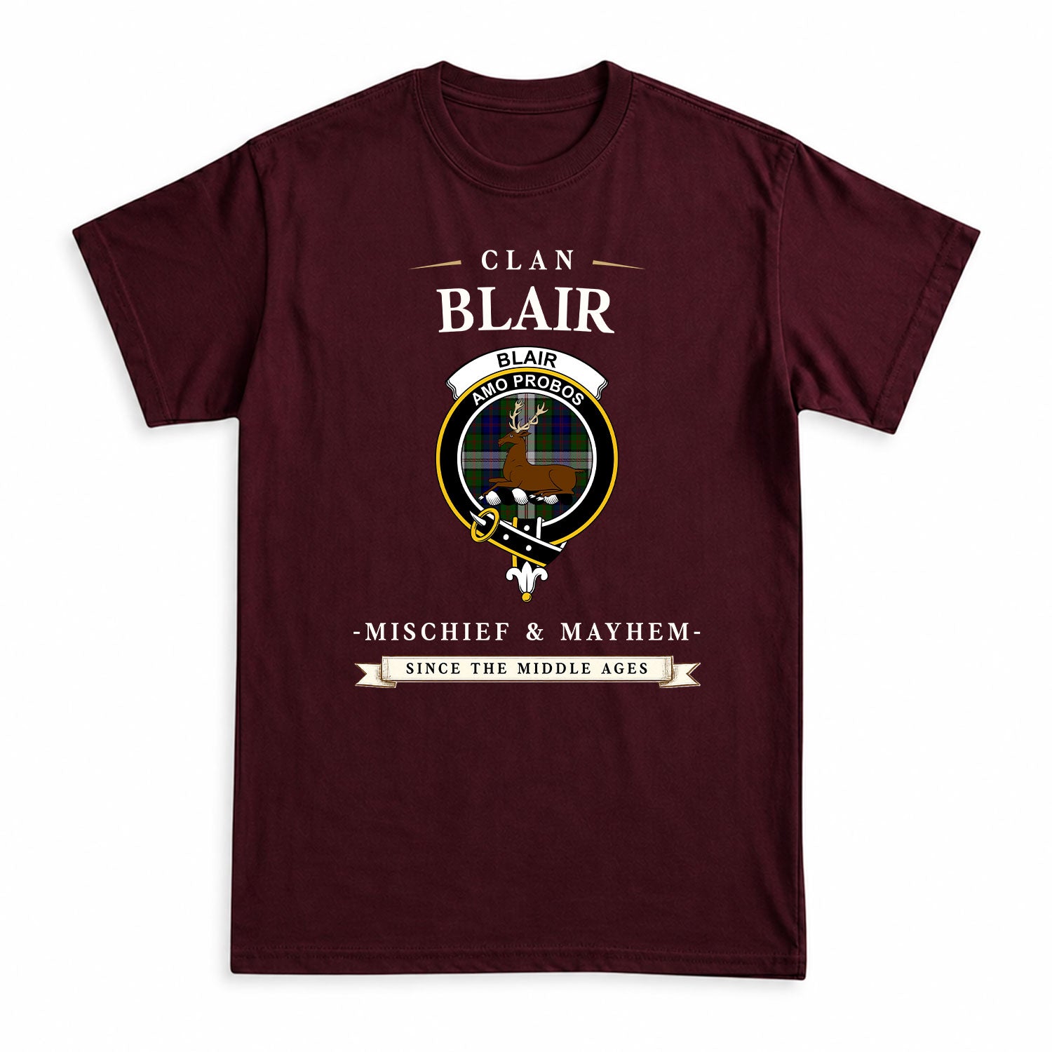 Blair Dress Tartan Crest Mischief and Mayhem T-shirt