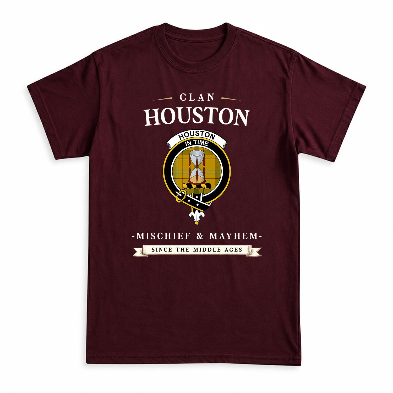 Houston Tartan Crest Mischief and Mayhem T-shirt