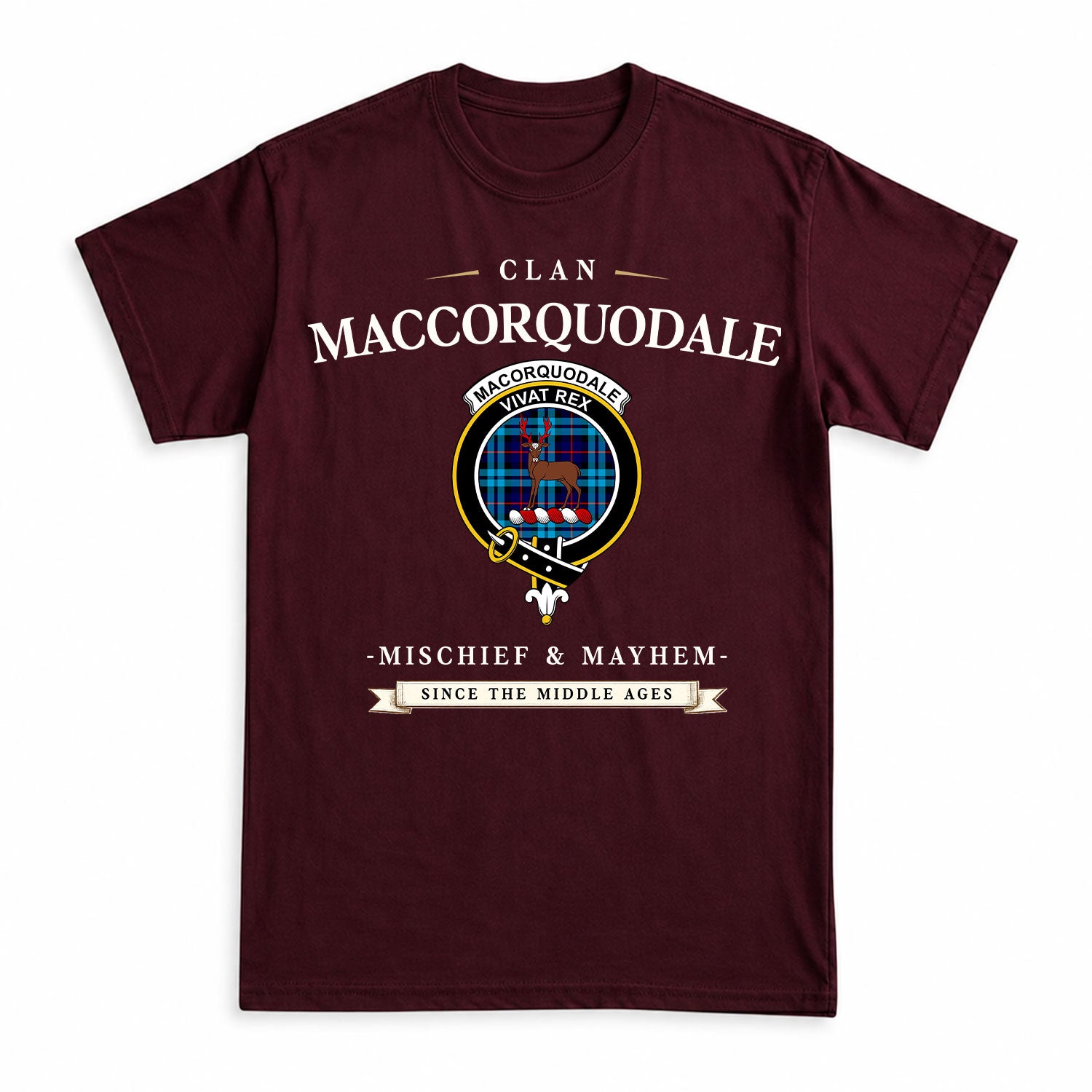 MacCorquodale Tartan Crest Mischief and Mayhem T-shirt