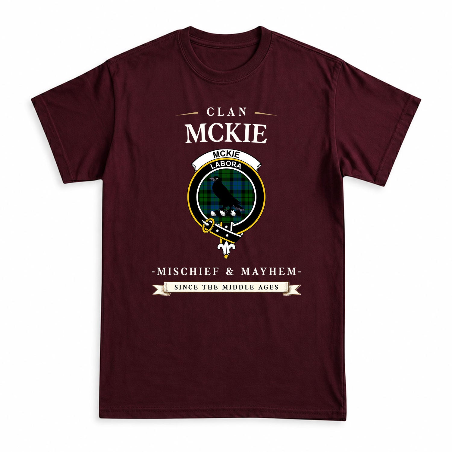 McKie Tartan Crest Mischief and Mayhem T-shirt