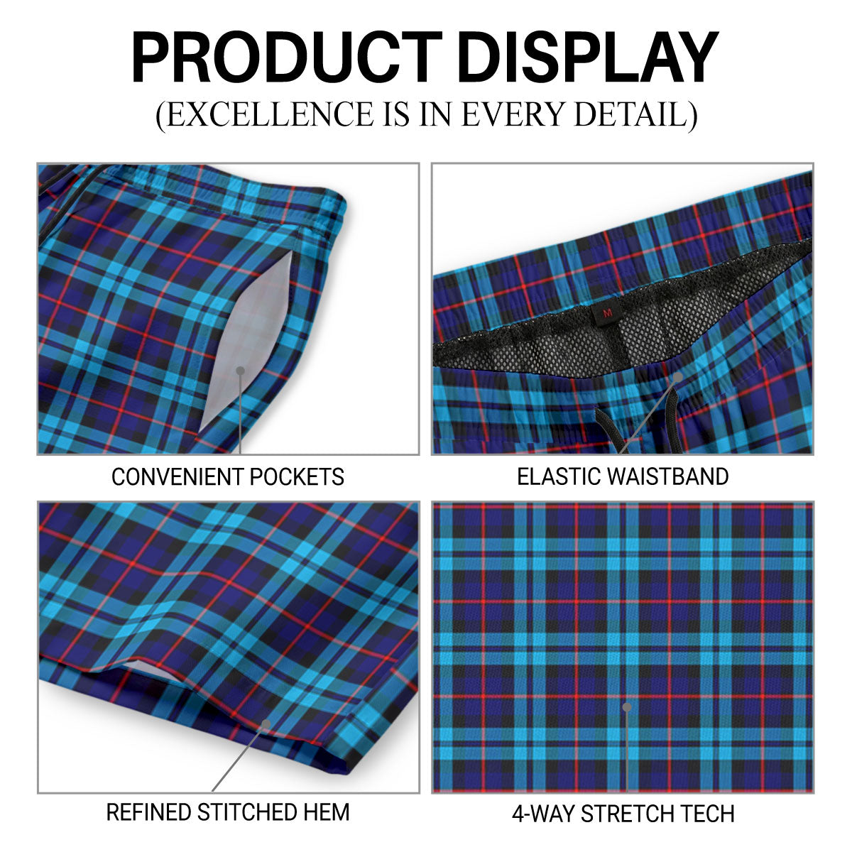 MacCorquodale Tartan Crest Men's Beach Shorts