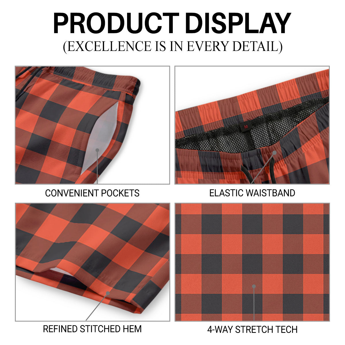 MacGregor Rob Roy Ancient Tartan Crest Men's Beach Shorts