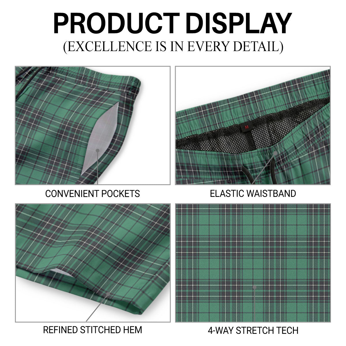 MacLean Hunting Ancient Tartan Crest Men's Beach Shorts