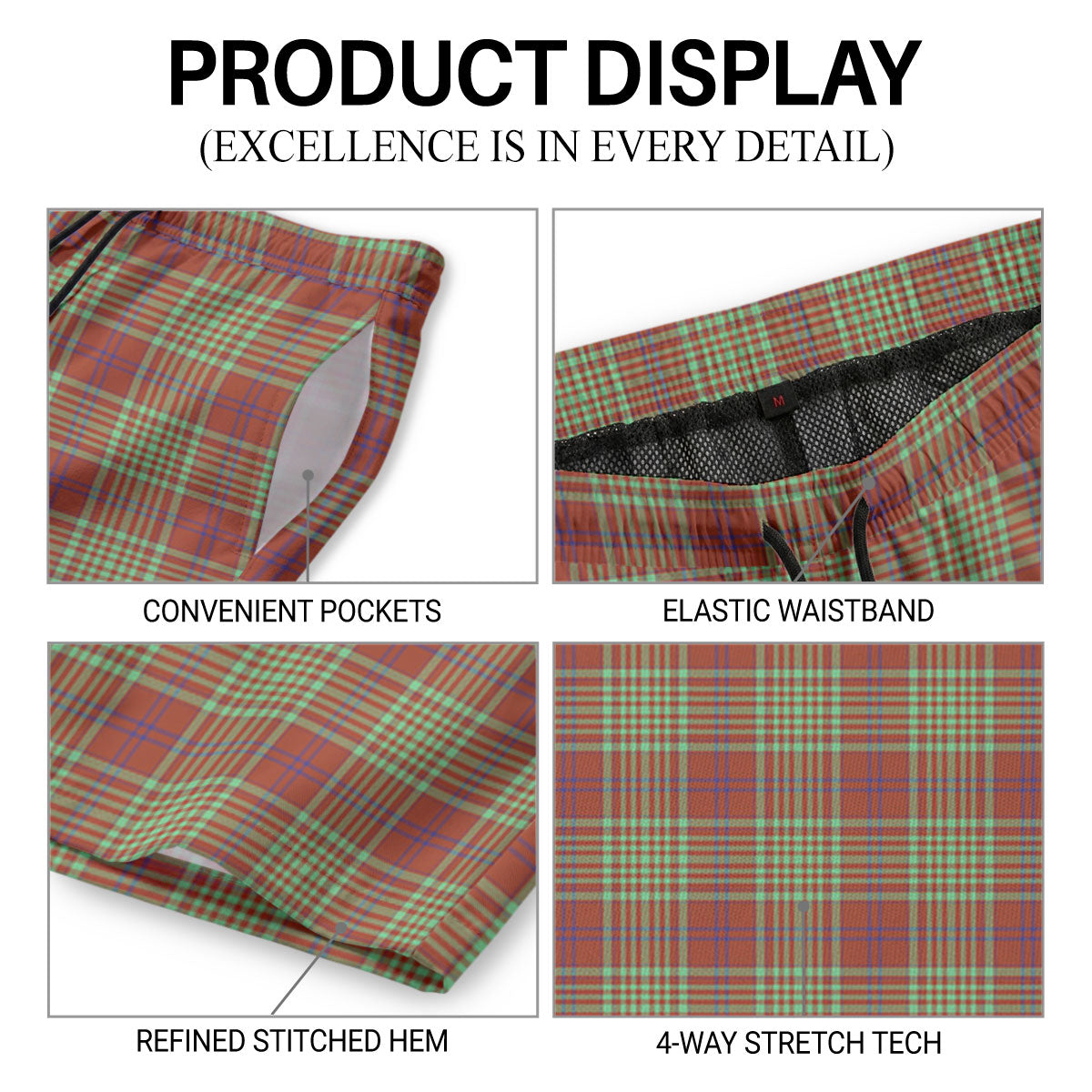 McGillivray Hunting Ancient Tartan Crest Men's Beach Shorts
