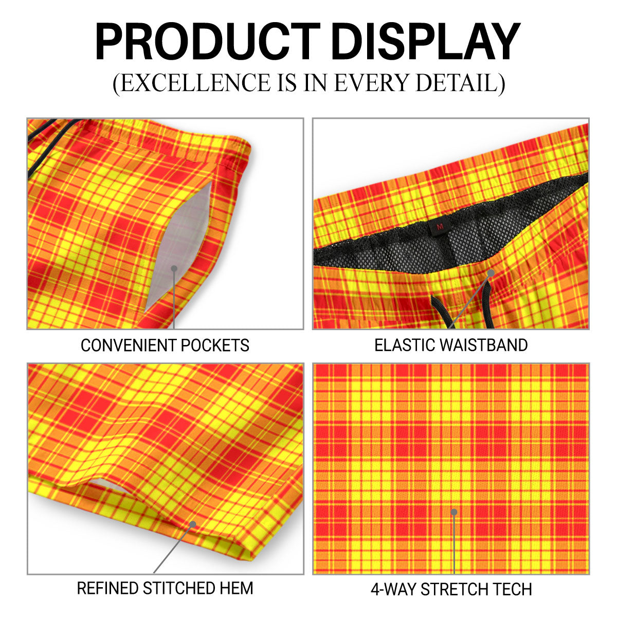 McMillan Clan Tartan Crest Men's Beach Shorts