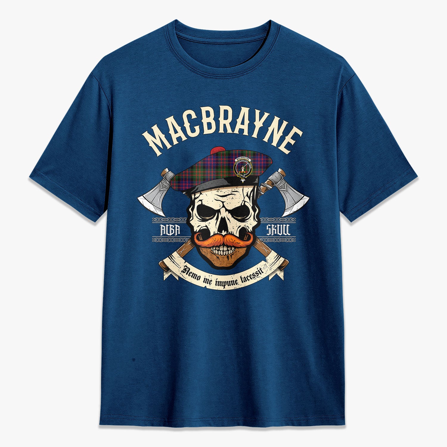 MacBrayne Tartan Crest 2D T-shirt - Alba Skull Style