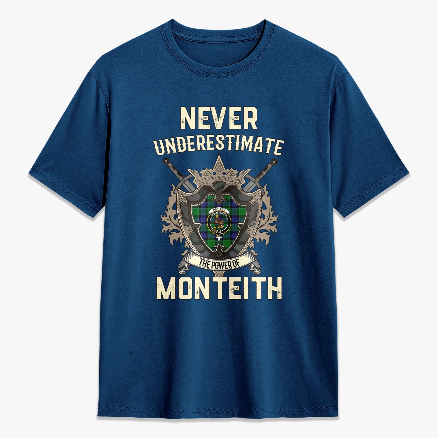 Monteith Tartan Crest 2D T-shirt - Never Underestimate Style
