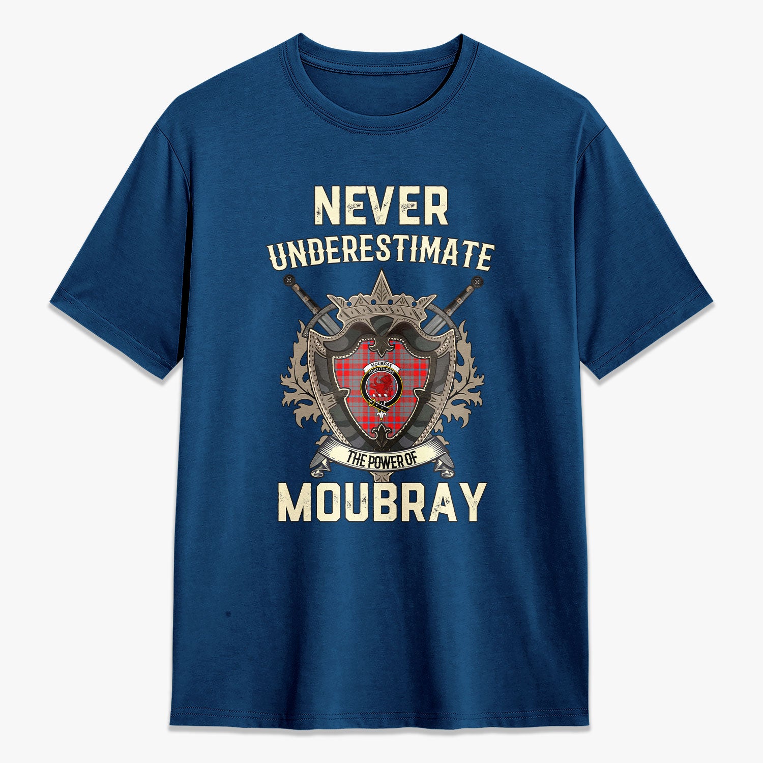 Moubray Tartan Crest 2D T-shirt - Never Underestimate Style