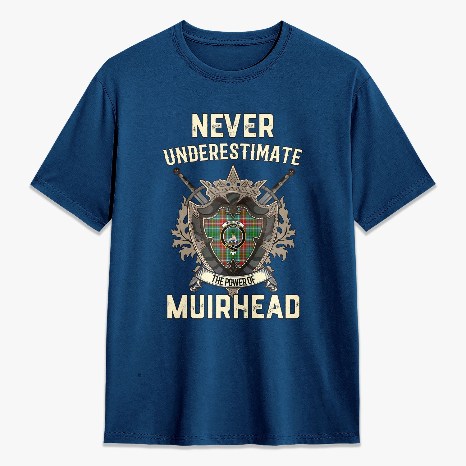 Muirhead Tartan Crest 2D T-shirt - Never Underestimate Style