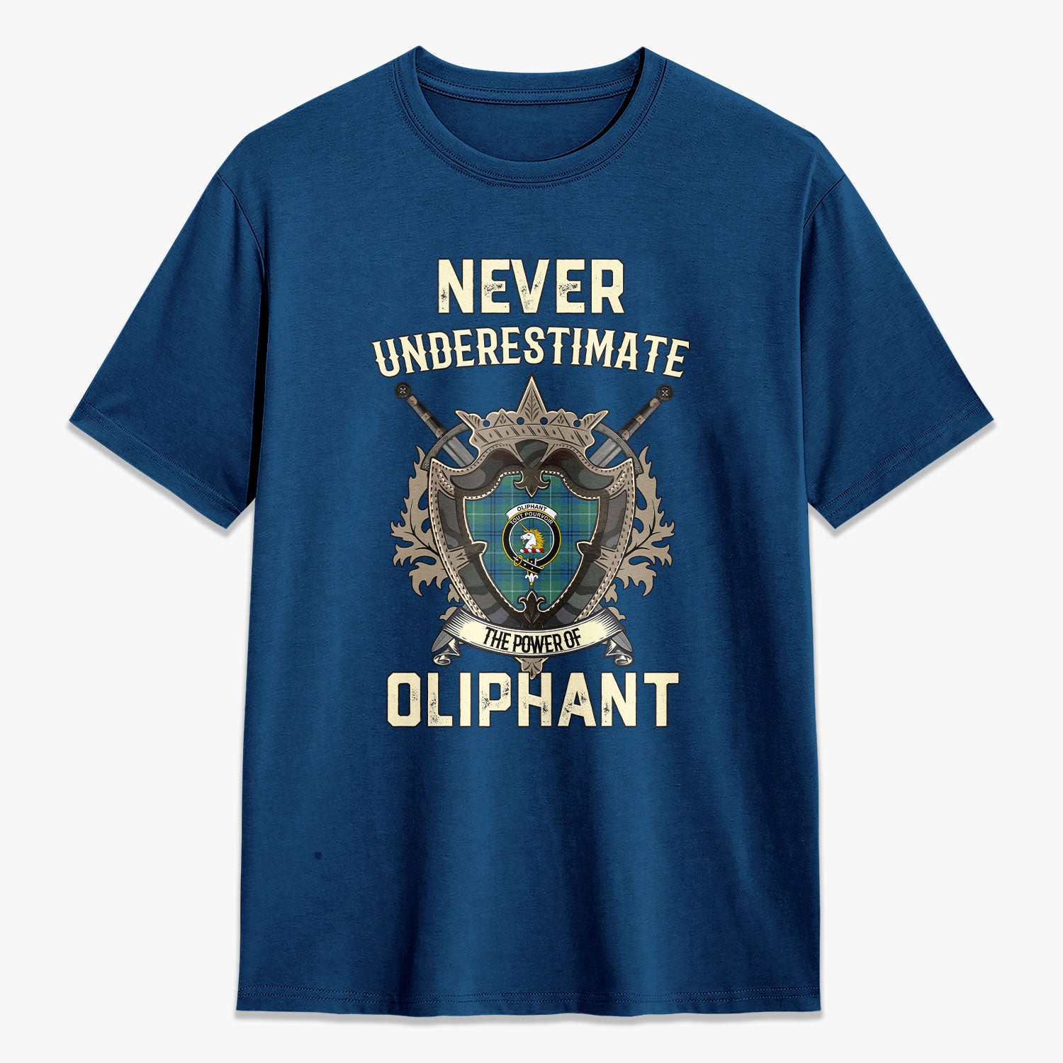 Oliphant Ancient Tartan Crest 2D T-shirt - Never Underestimate Style