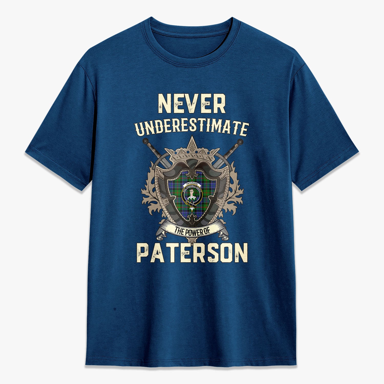 Paterson Tartan Crest 2D T-shirt - Never Underestimate Style