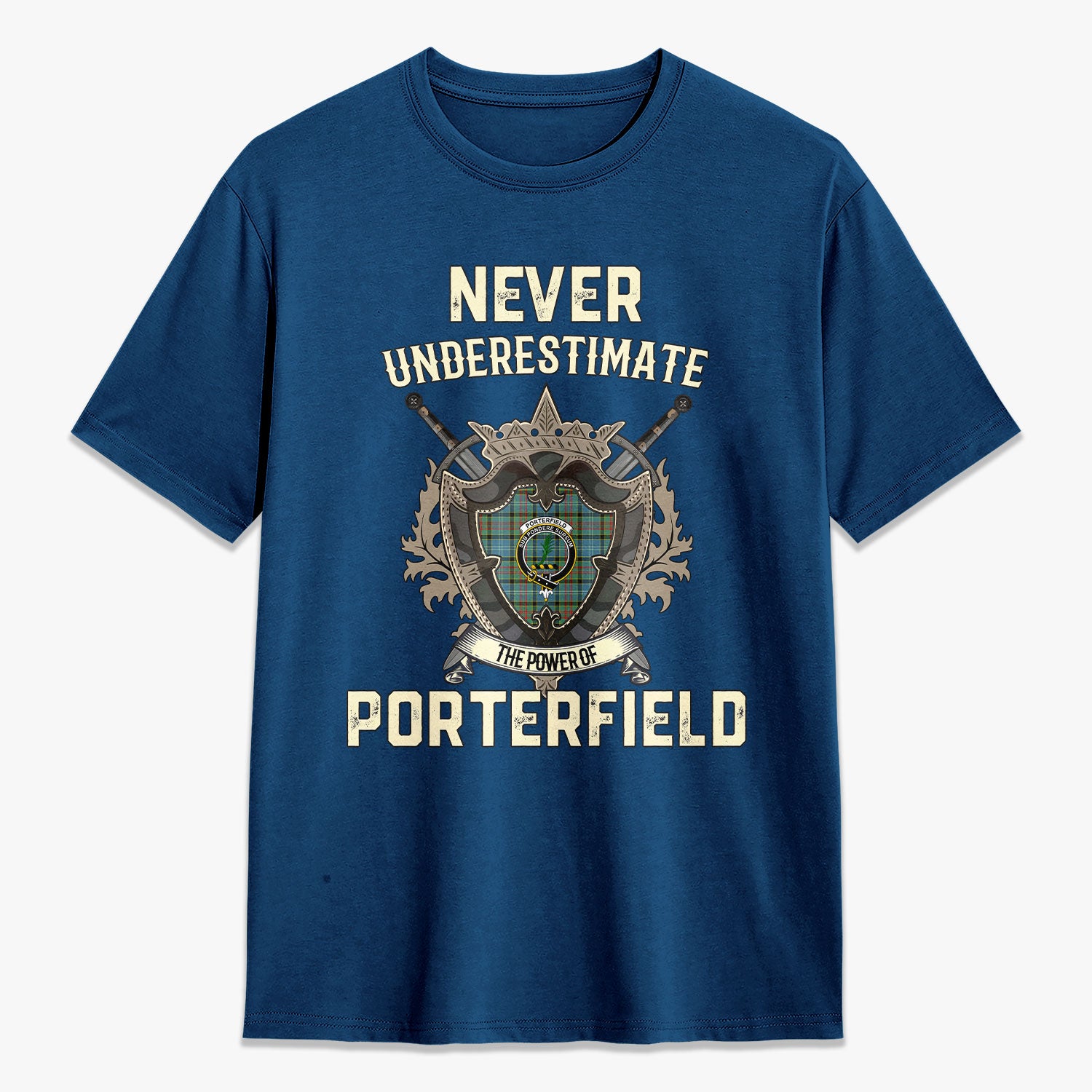 Porterfield Tartan Crest 2D T-shirt - Never Underestimate Style