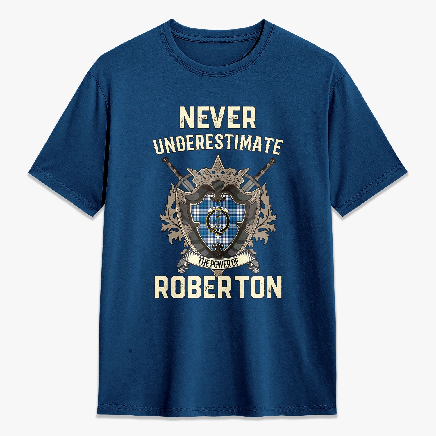 Roberton Tartan Crest 2D T-shirt - Never Underestimate Style