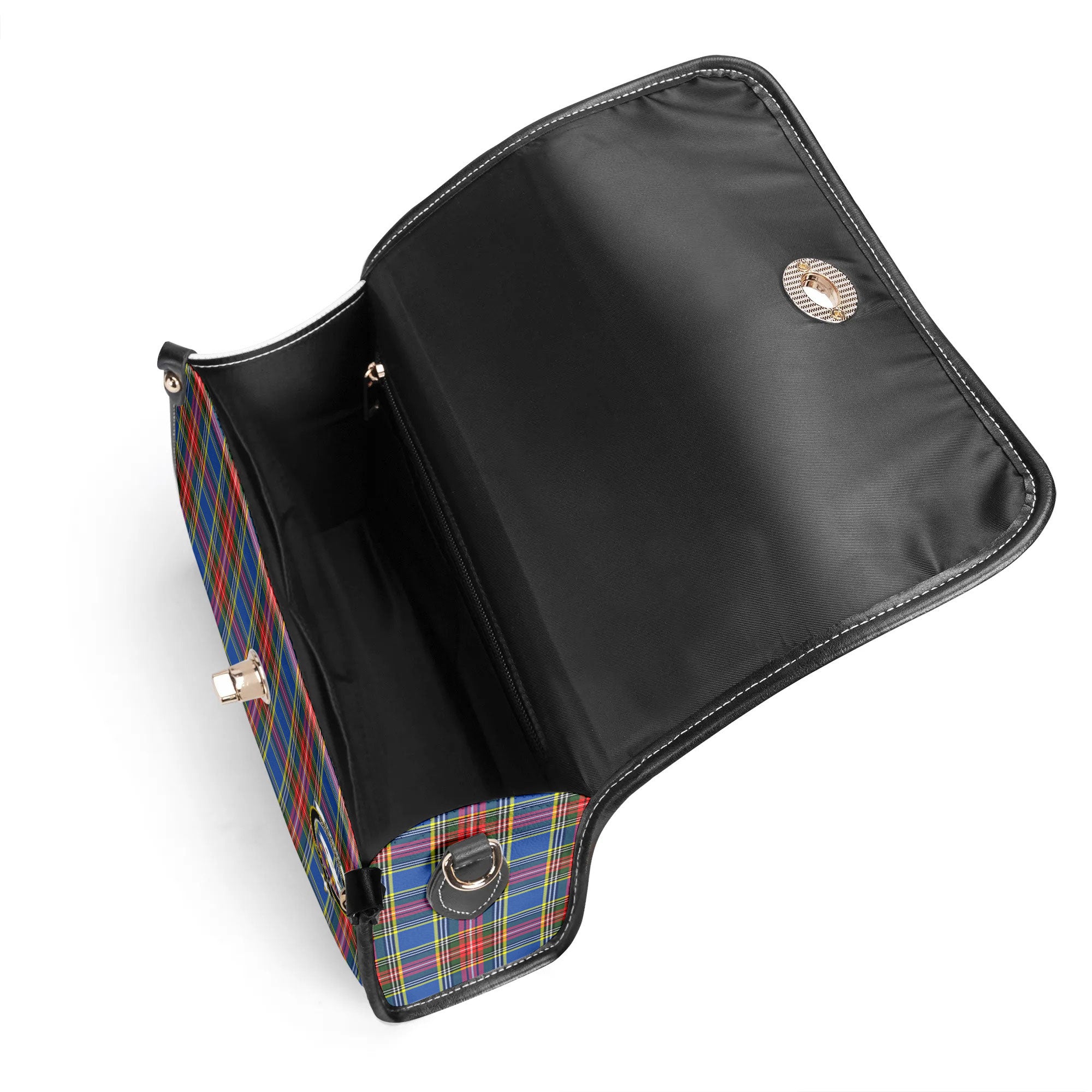Beaton Modern Tartan Crest Satchel Bag