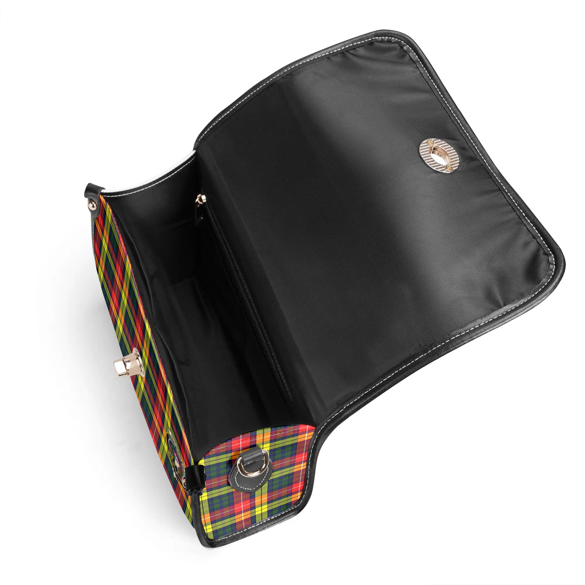 Buchanan Modern Tartan Crest Satchel Bag