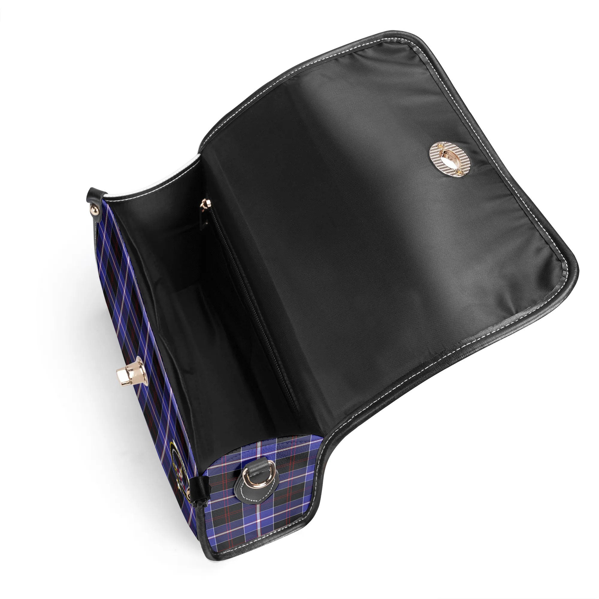 Dunlop Modern Tartan Crest Satchel Bag