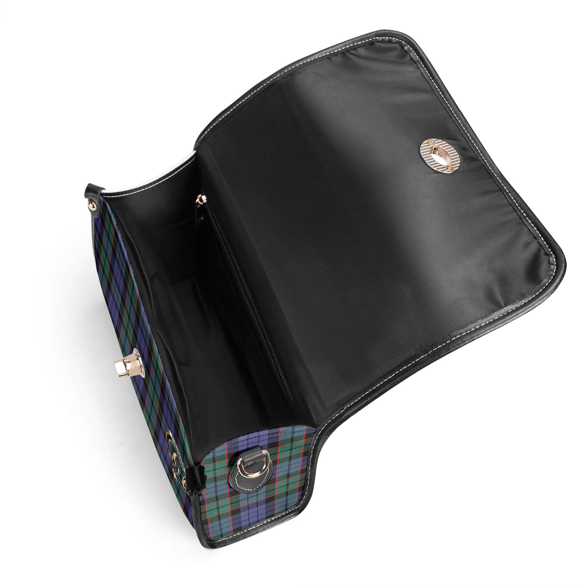 Fletcher Modern Tartan Crest Satchel Bag