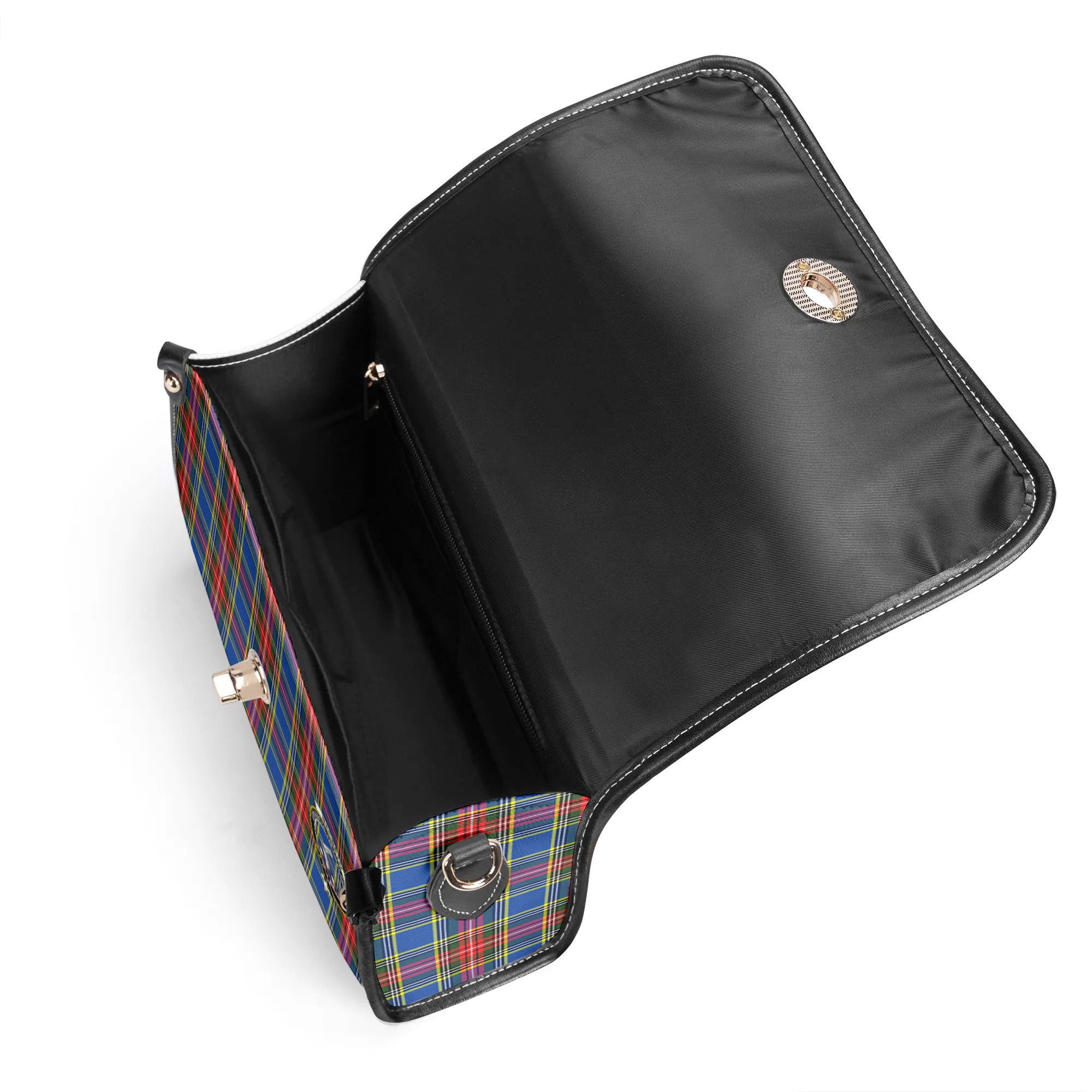 MacBeth Modern Tartan Crest Satchel Bag