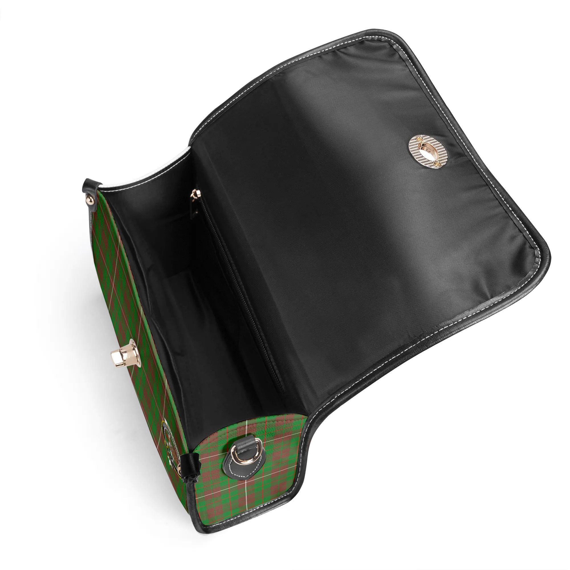 MacKinnon Hunting Modern Tartan Crest Satchel Bag