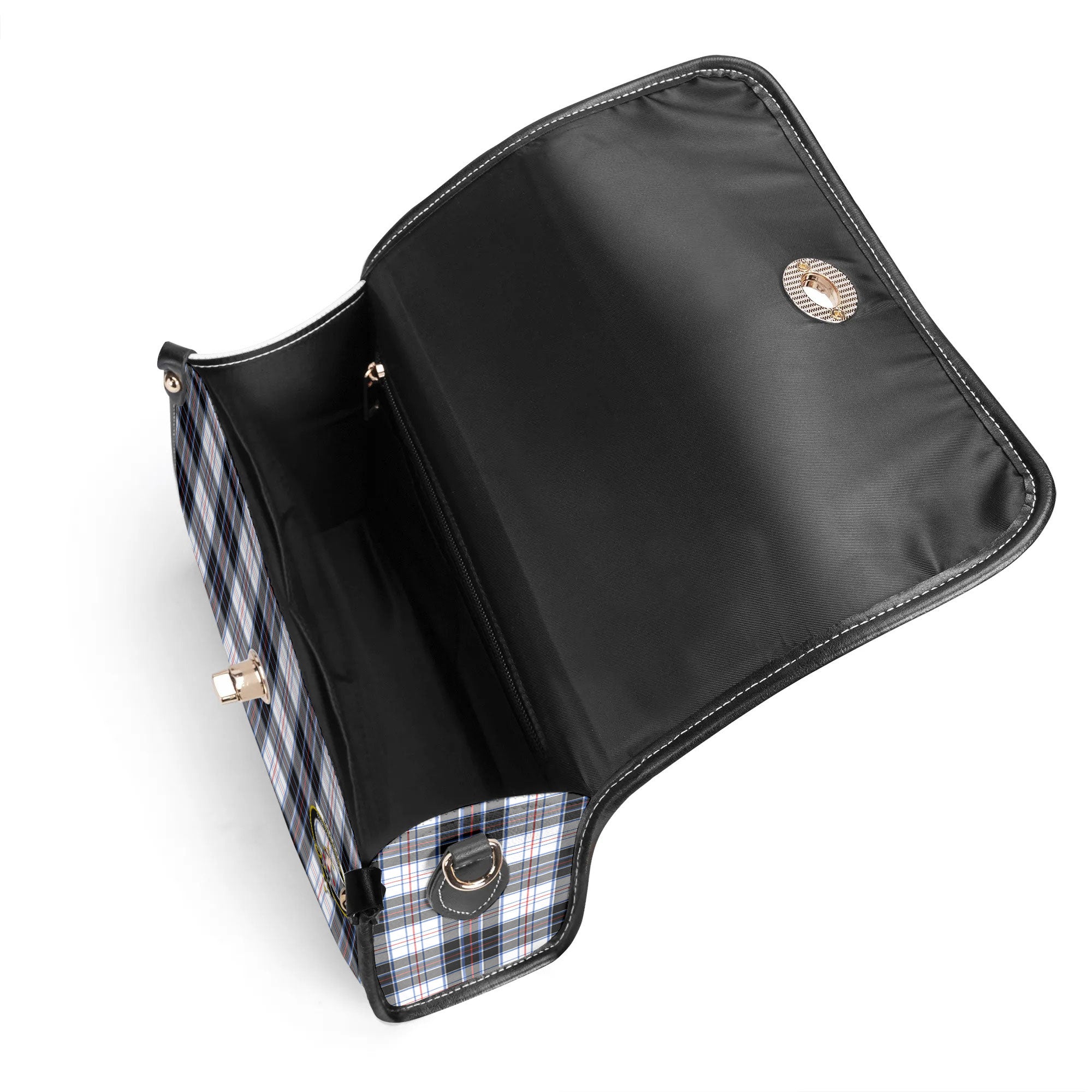 MacRae Dress Modern Tartan Crest Satchel Bag