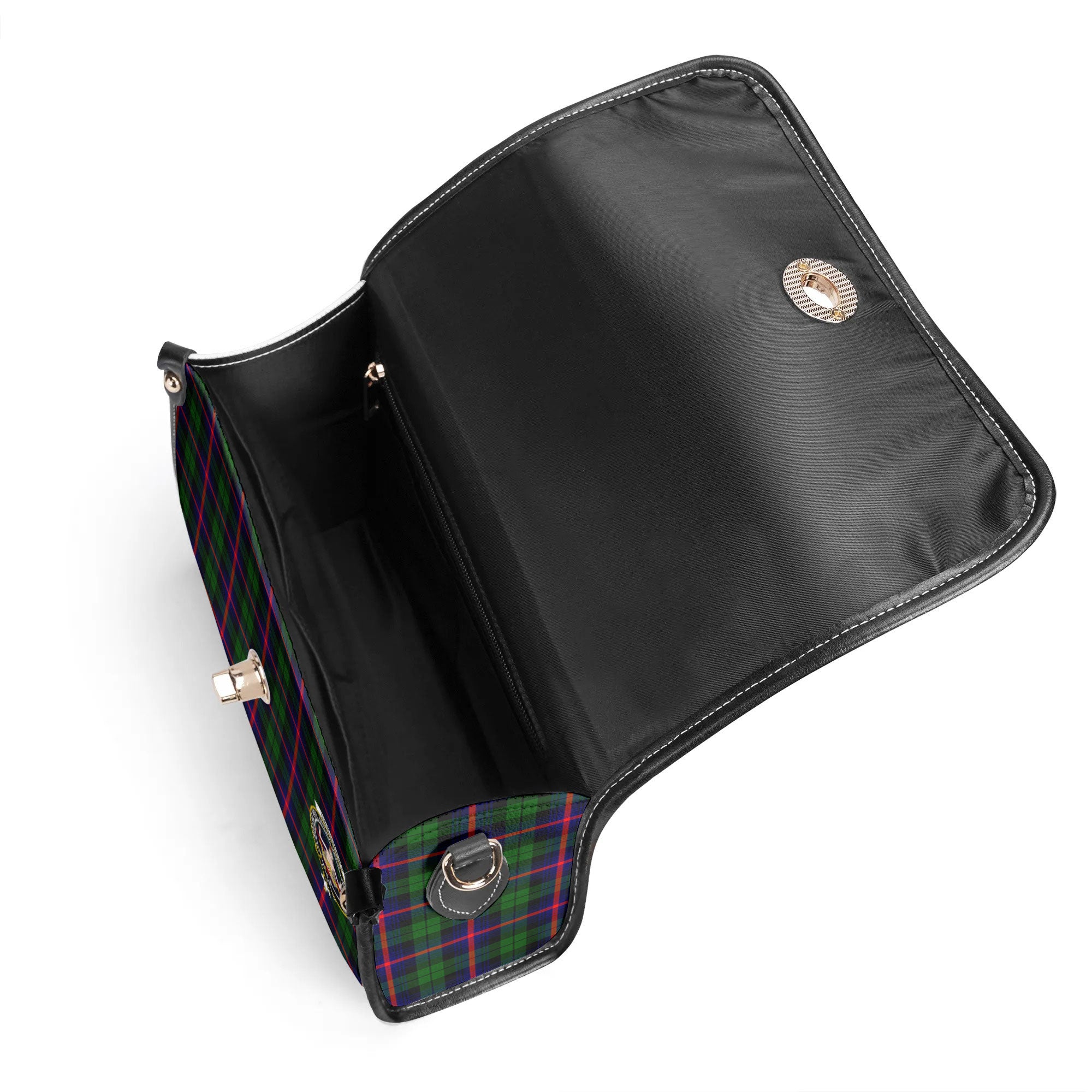 Urquhart Modern Tartan Crest Satchel Bag