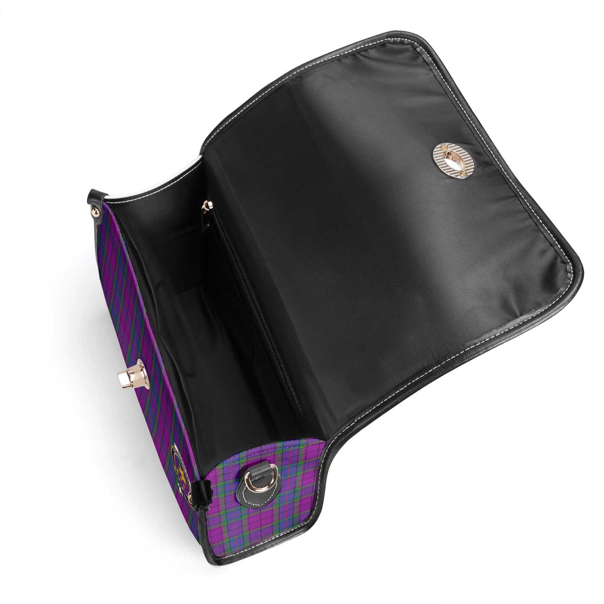 Wardlaw Modern Tartan Crest Satchel Bag