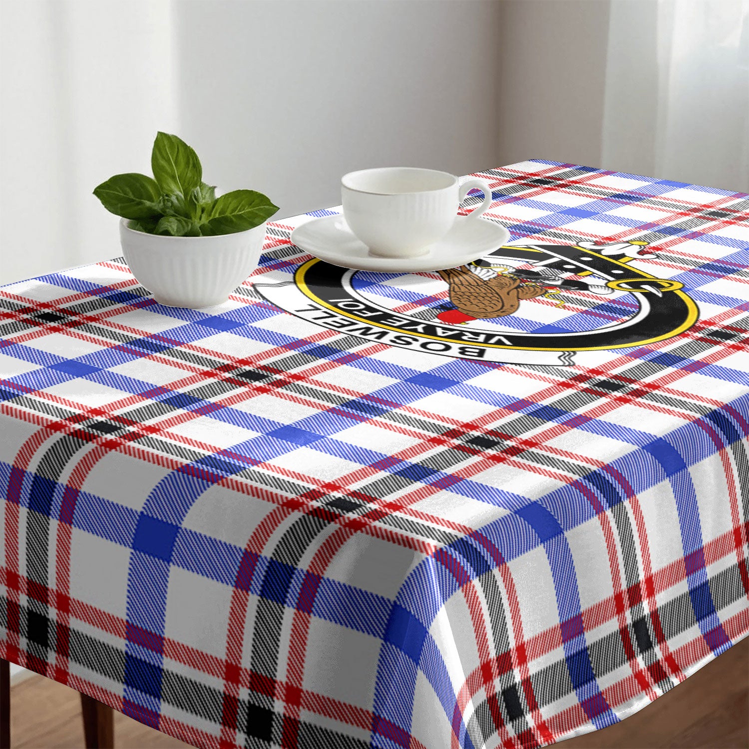 Boswell Modern Tartan Crest Tablecloth