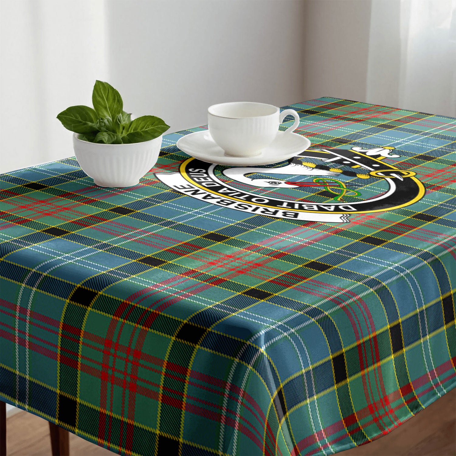 Brisbane Tartan Crest Tablecloth