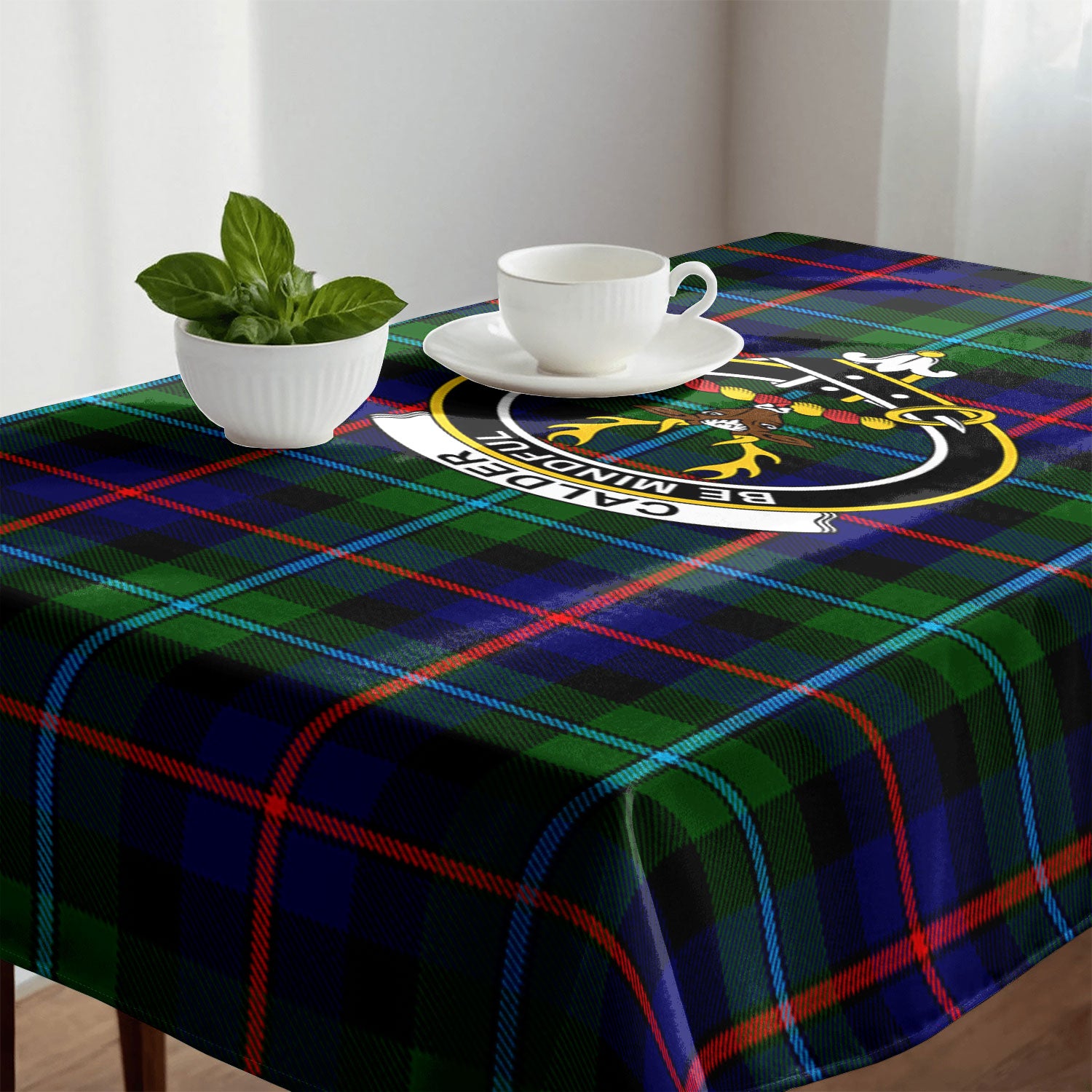 Calder Tartan Crest Tablecloth
