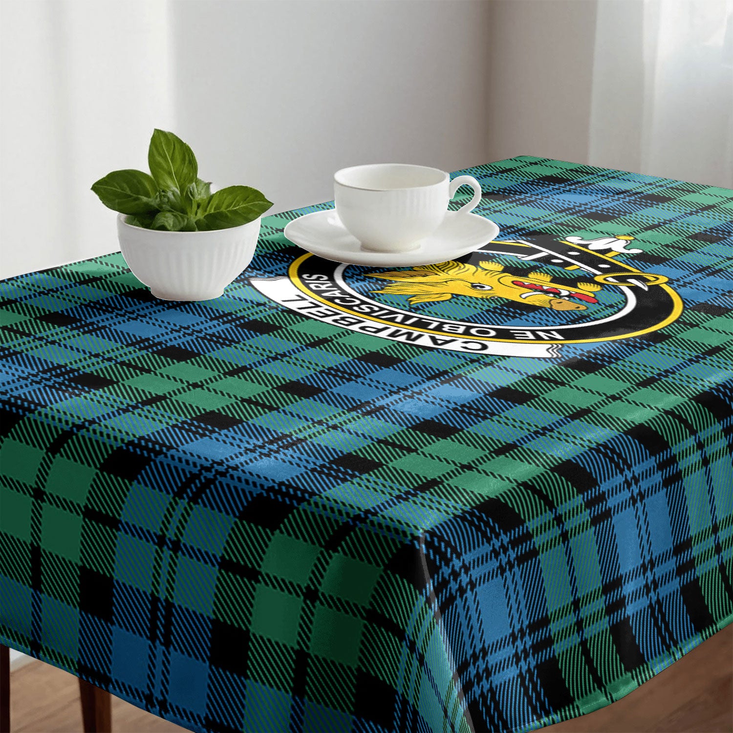 Campbell Ancient 01 Tartan Crest Tablecloth