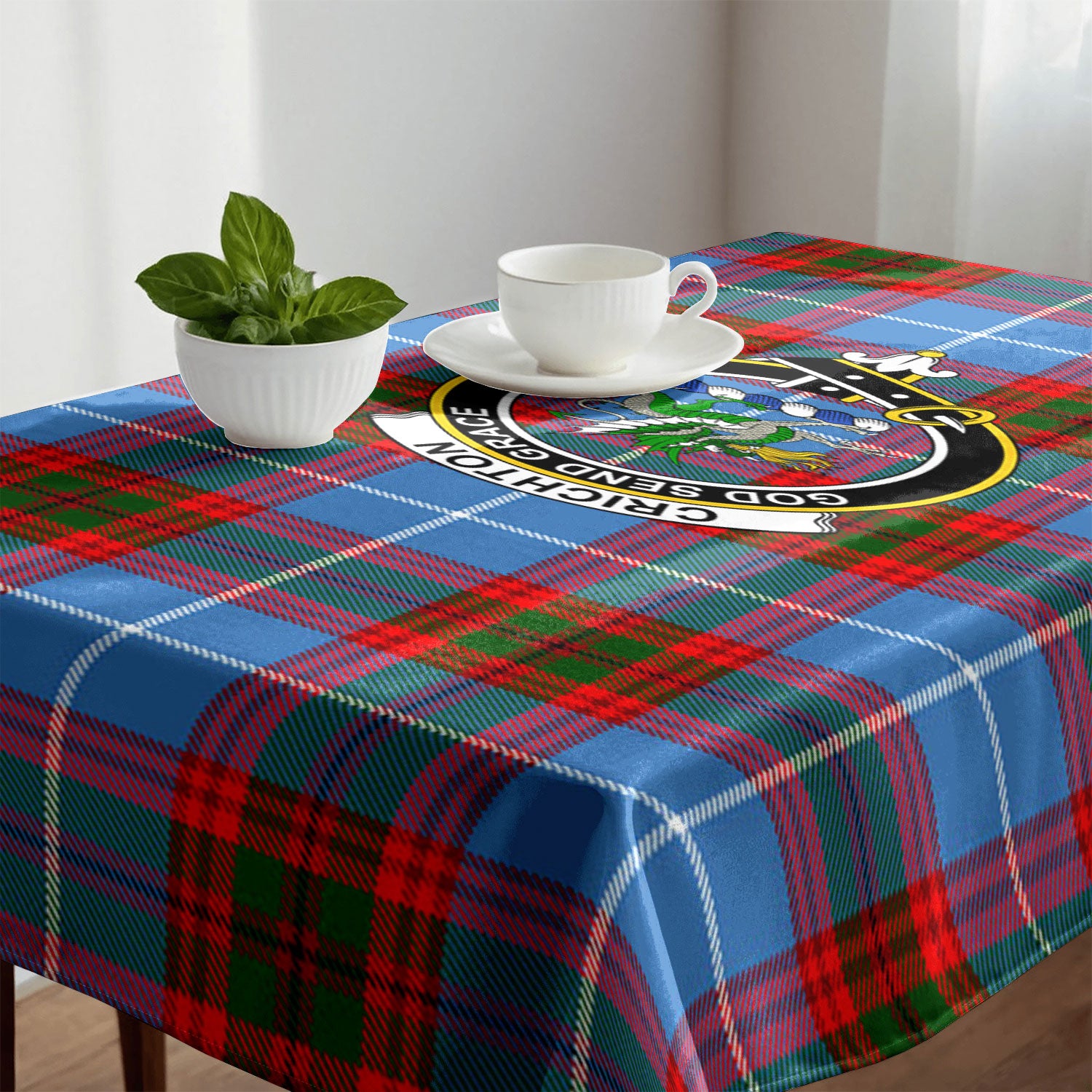 Crichton Tartan Crest Tablecloth