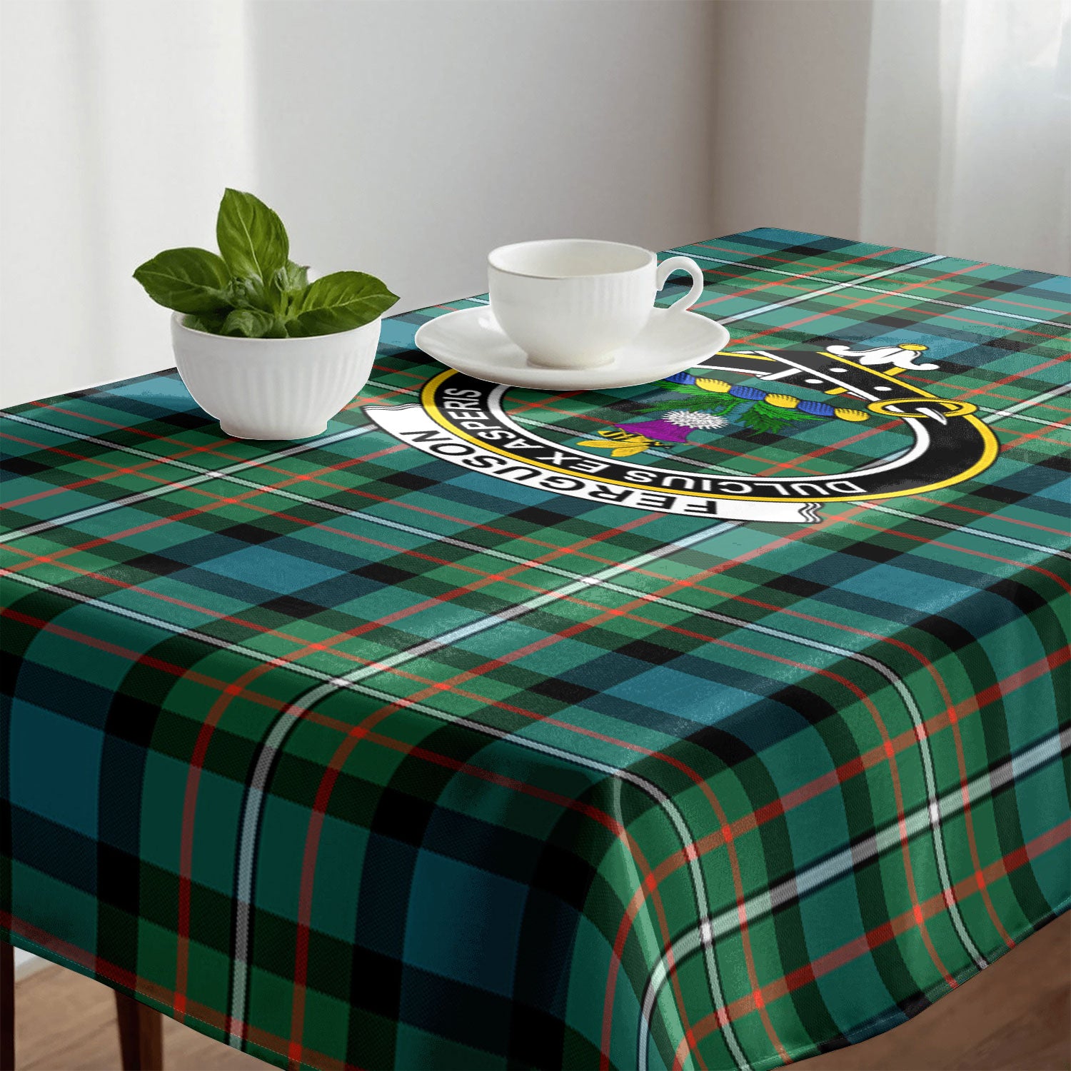 Ferguson Ancient Tartan Crest Tablecloth