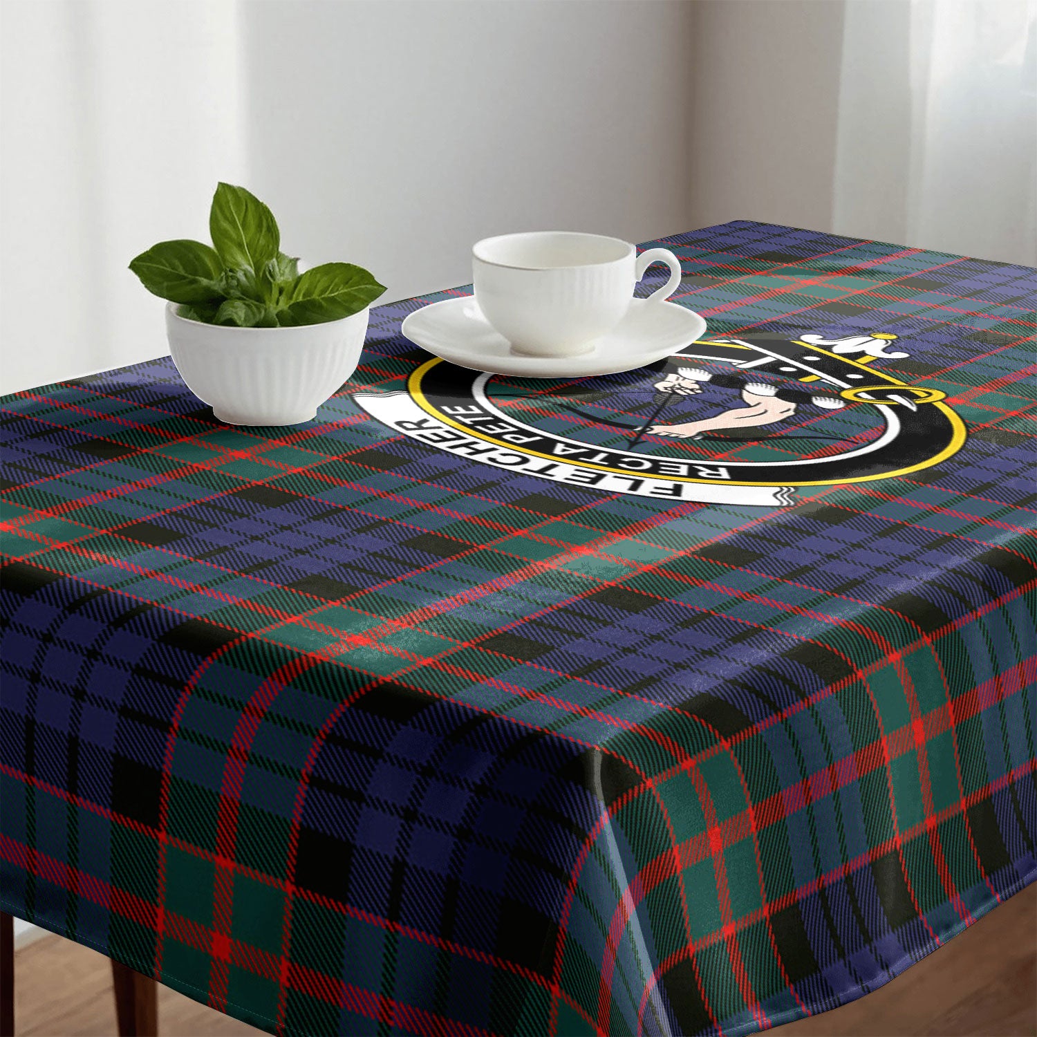 Fletcher of Dunans Tartan Crest Tablecloth