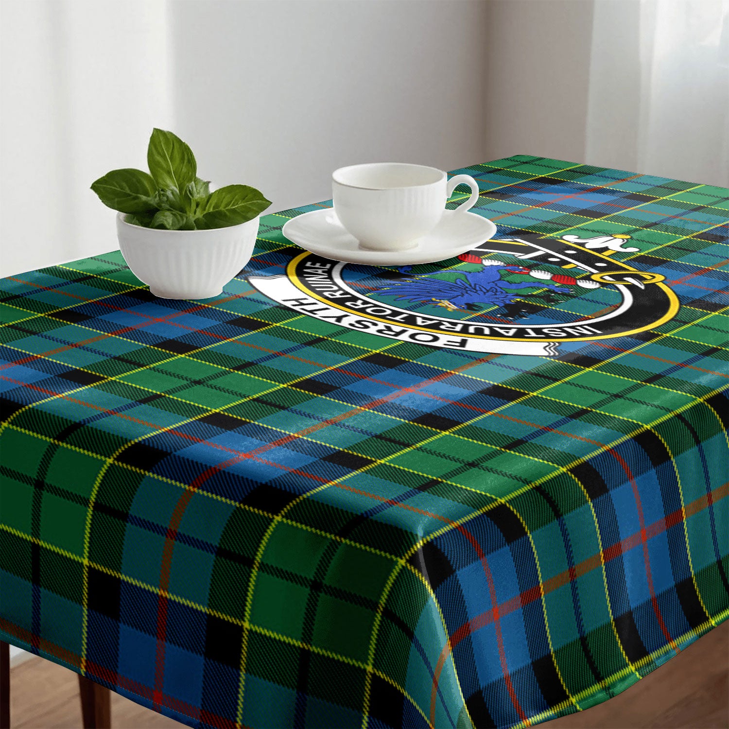Forsyth Ancient Tartan Crest Tablecloth