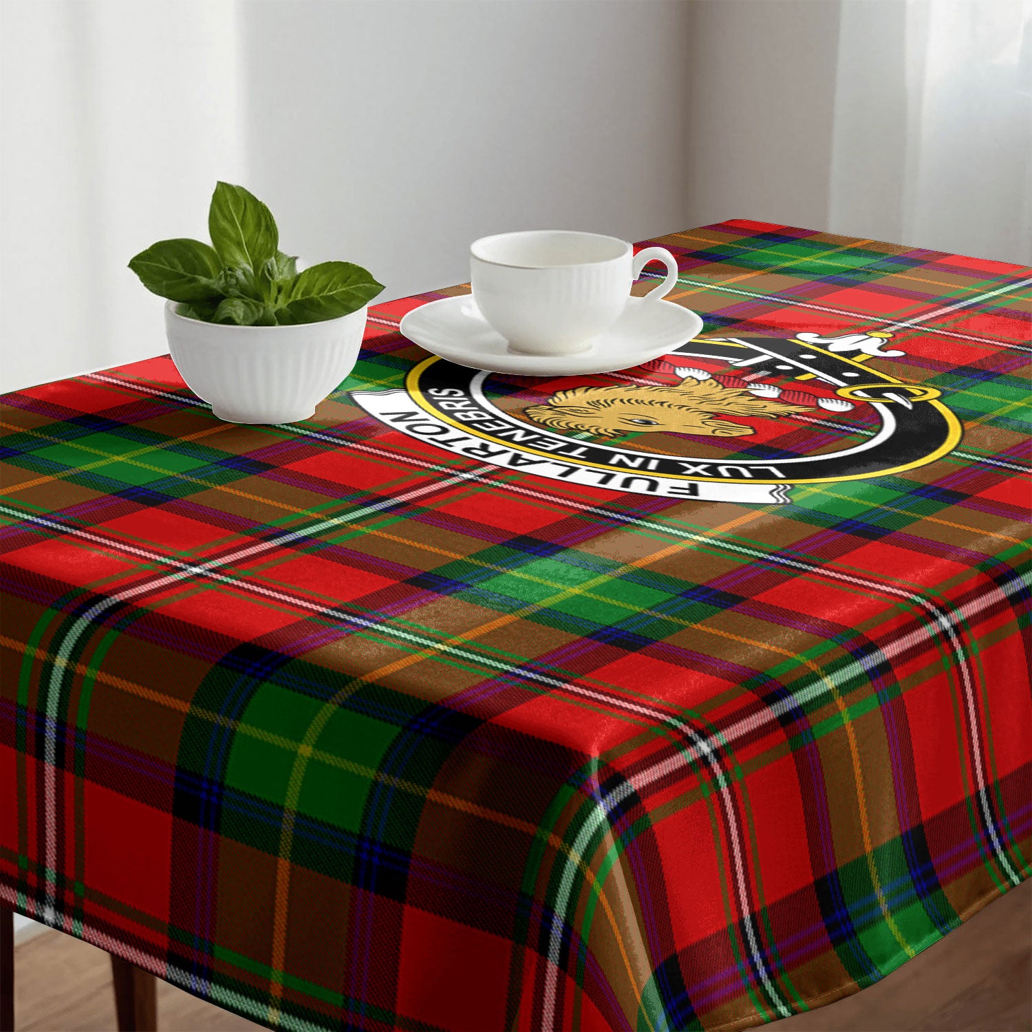Fullarton Tartan Crest Tablecloth