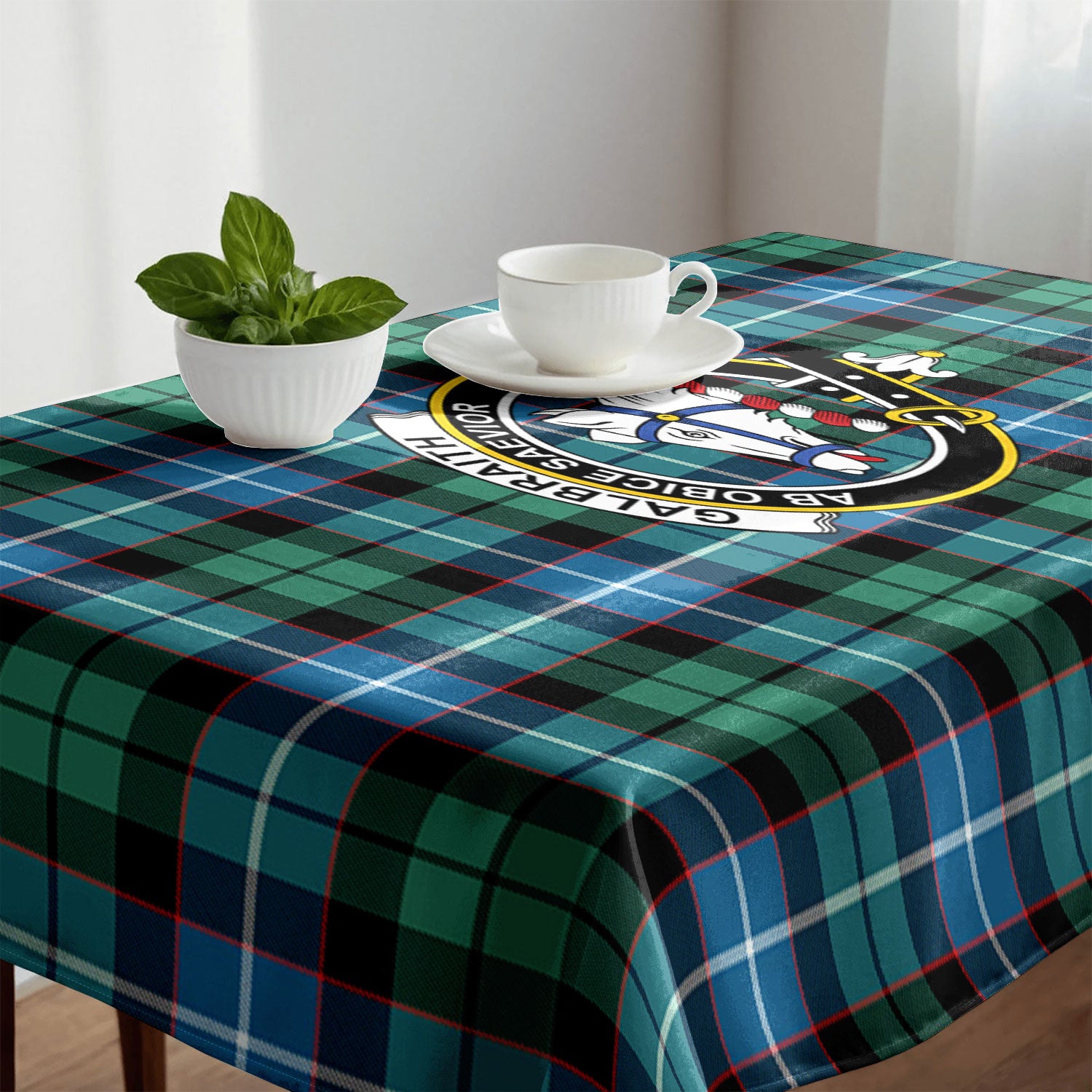 Galbraith Ancient Tartan Crest Tablecloth