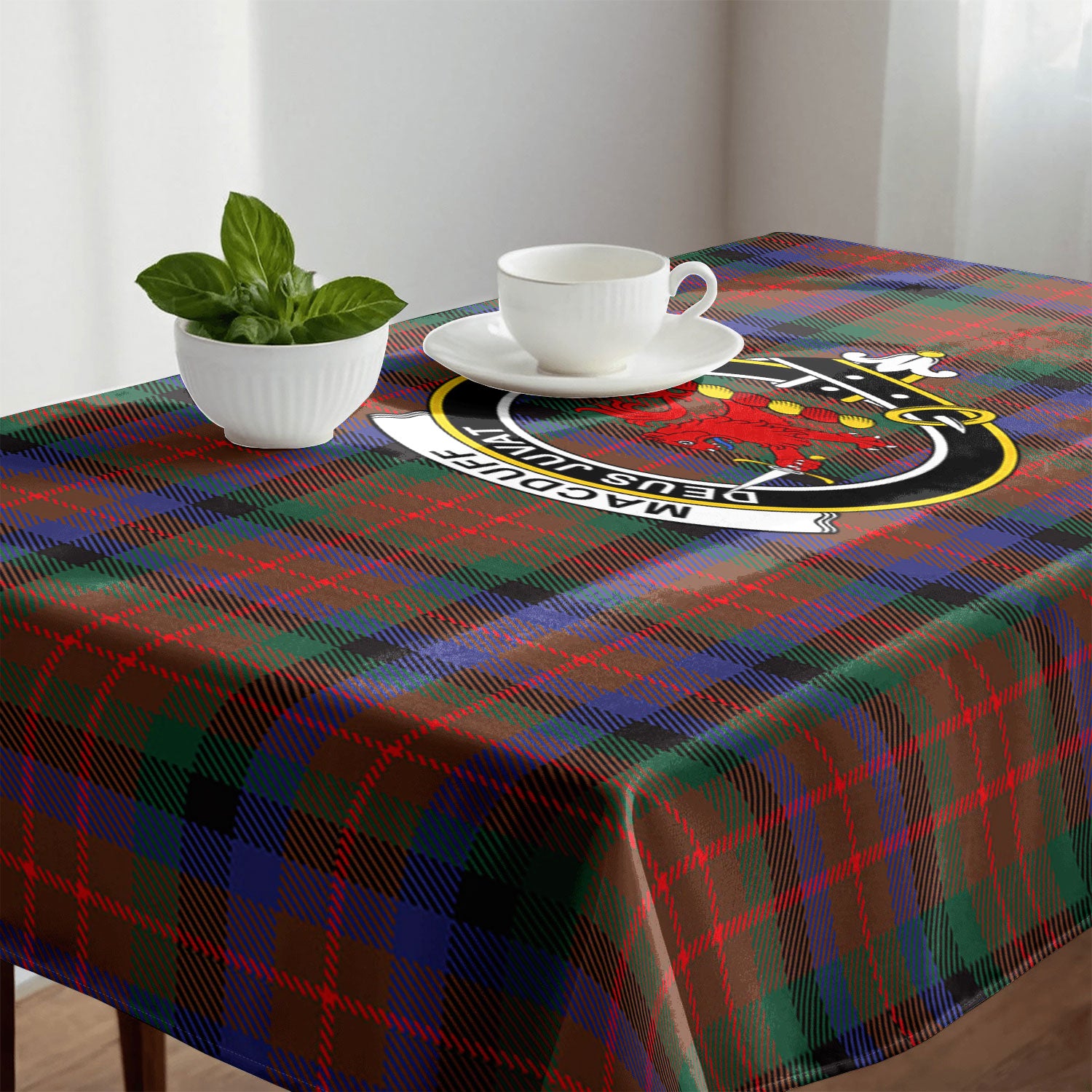 MacDuff Hunting Modern Tartan Crest Tablecloth