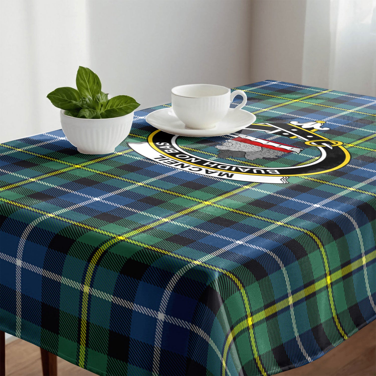 MacNeil of Barra Ancient Tartan Crest Tablecloth