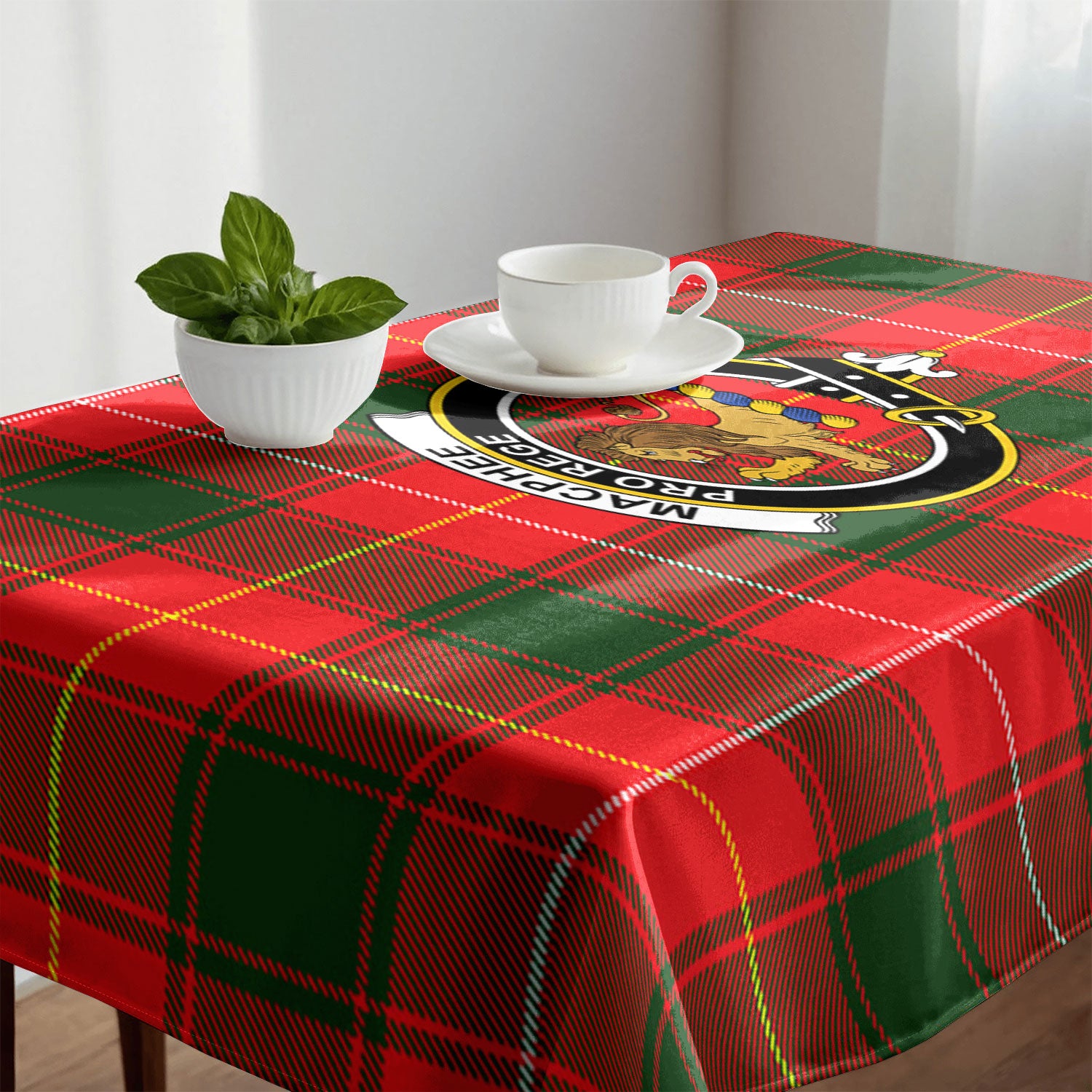 MacPhee Modern Tartan Crest Tablecloth