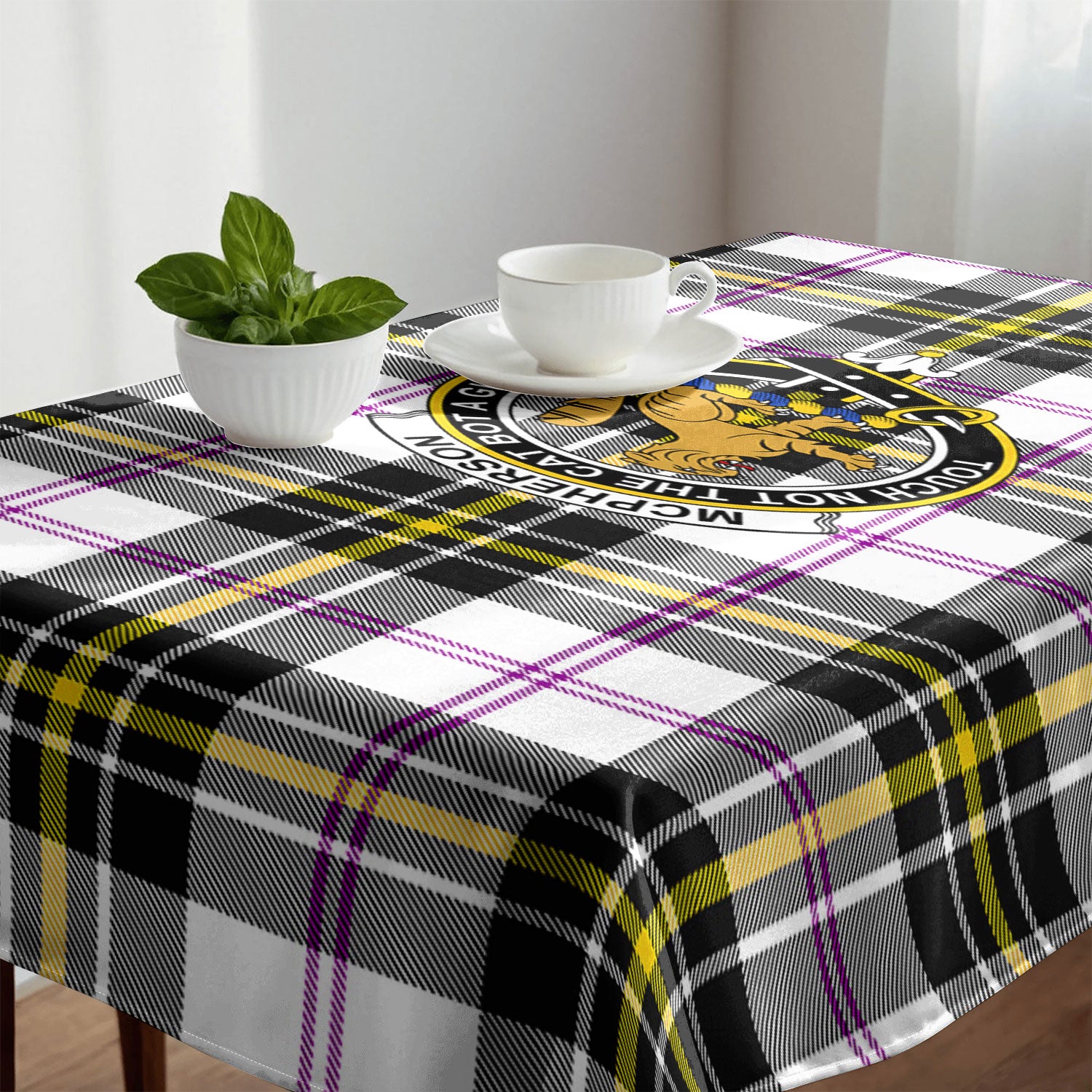 McPherson Dress Modern Tartan Crest Tablecloth
