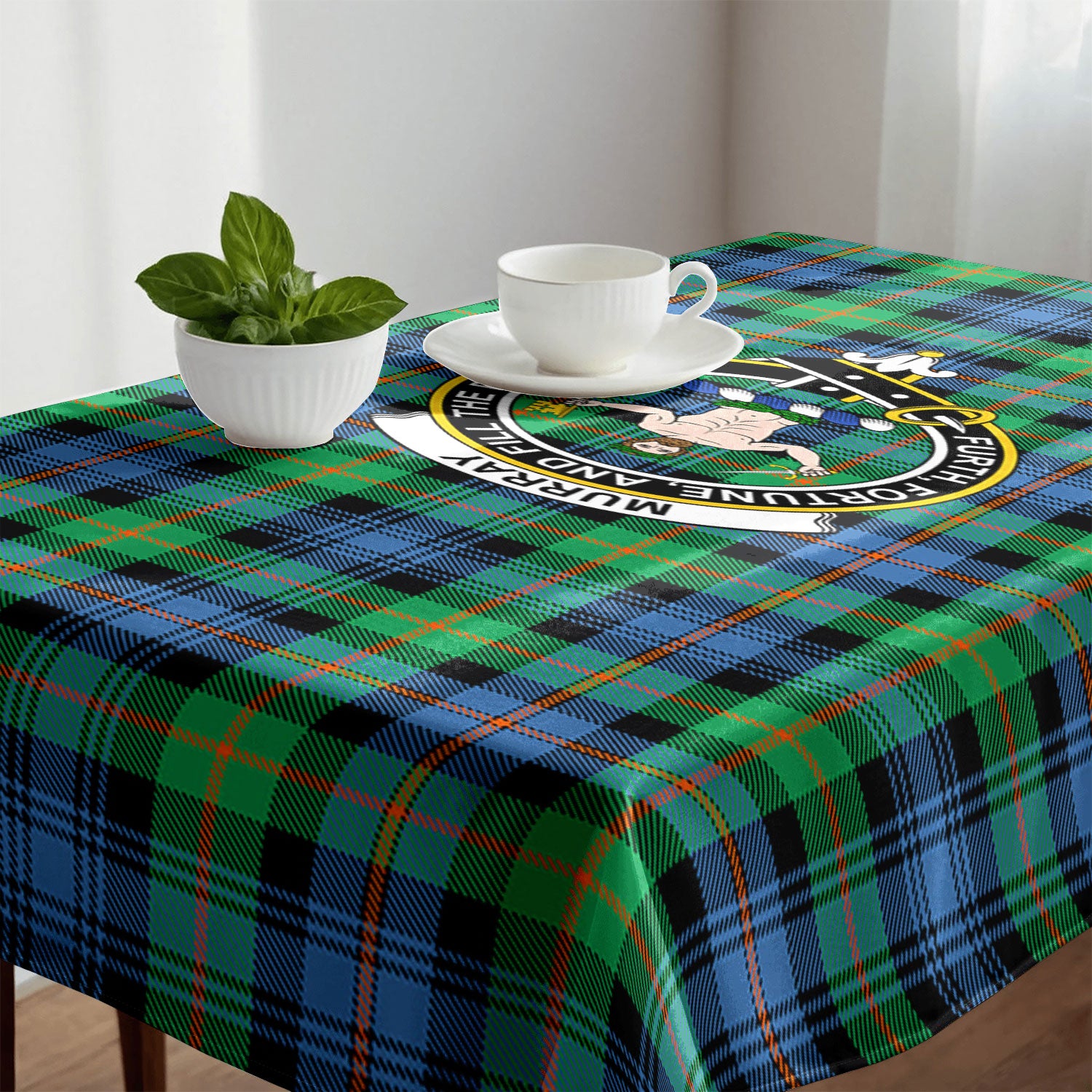 Murray of Atholl Ancient Tartan Crest Tablecloth
