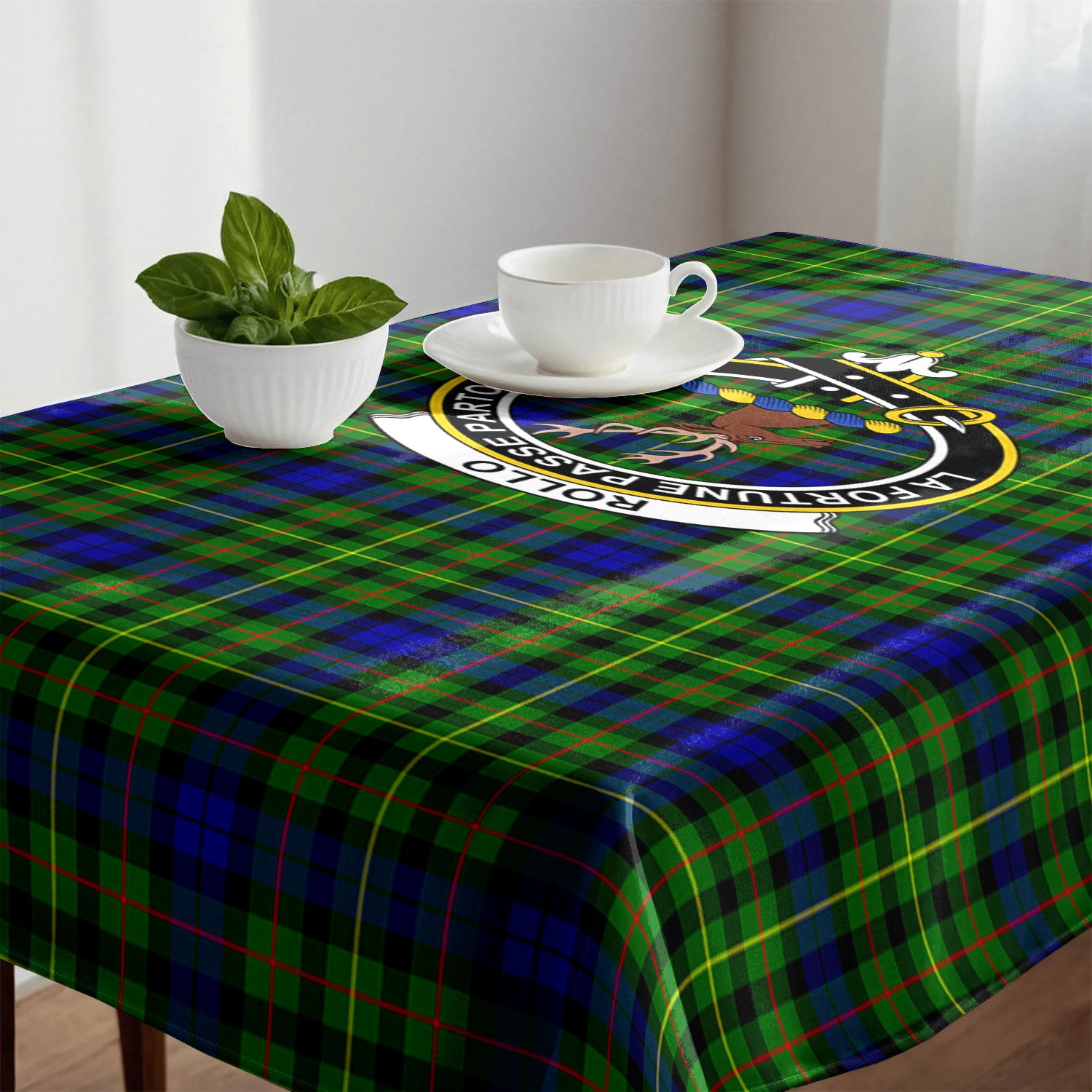 Rollo Modern Tartan Crest Tablecloth