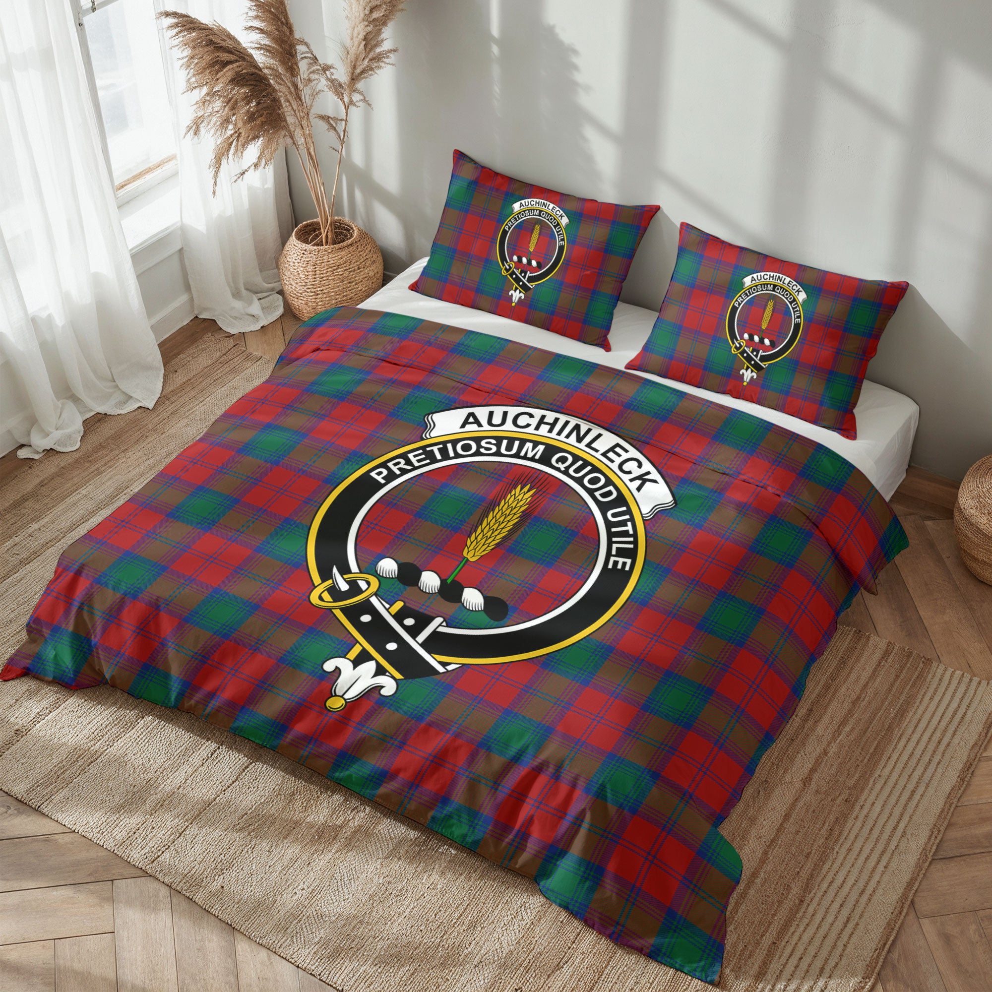 Auchinleck Tartan Crest Bedding Set