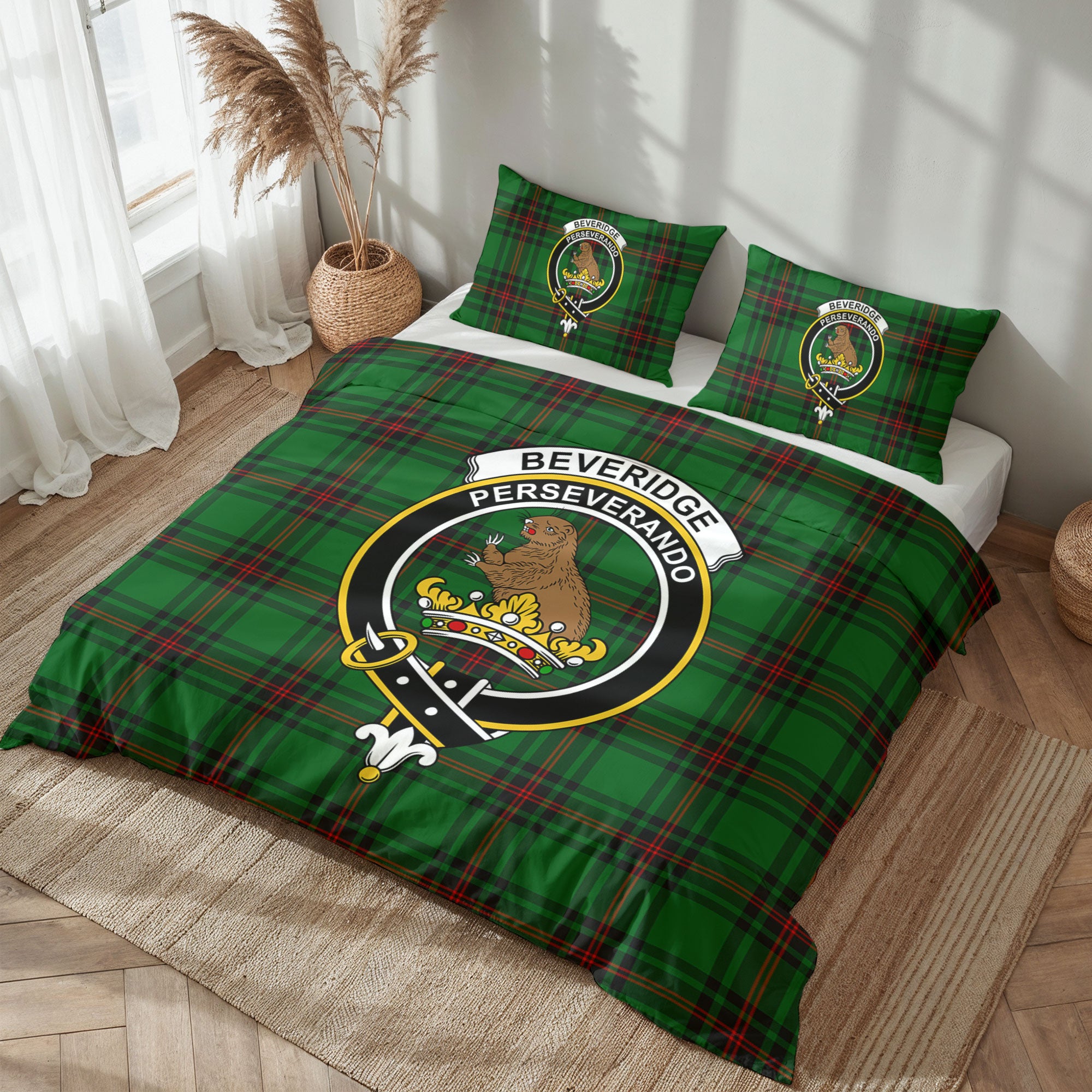 Beveridge Tartan Crest Bedding Set
