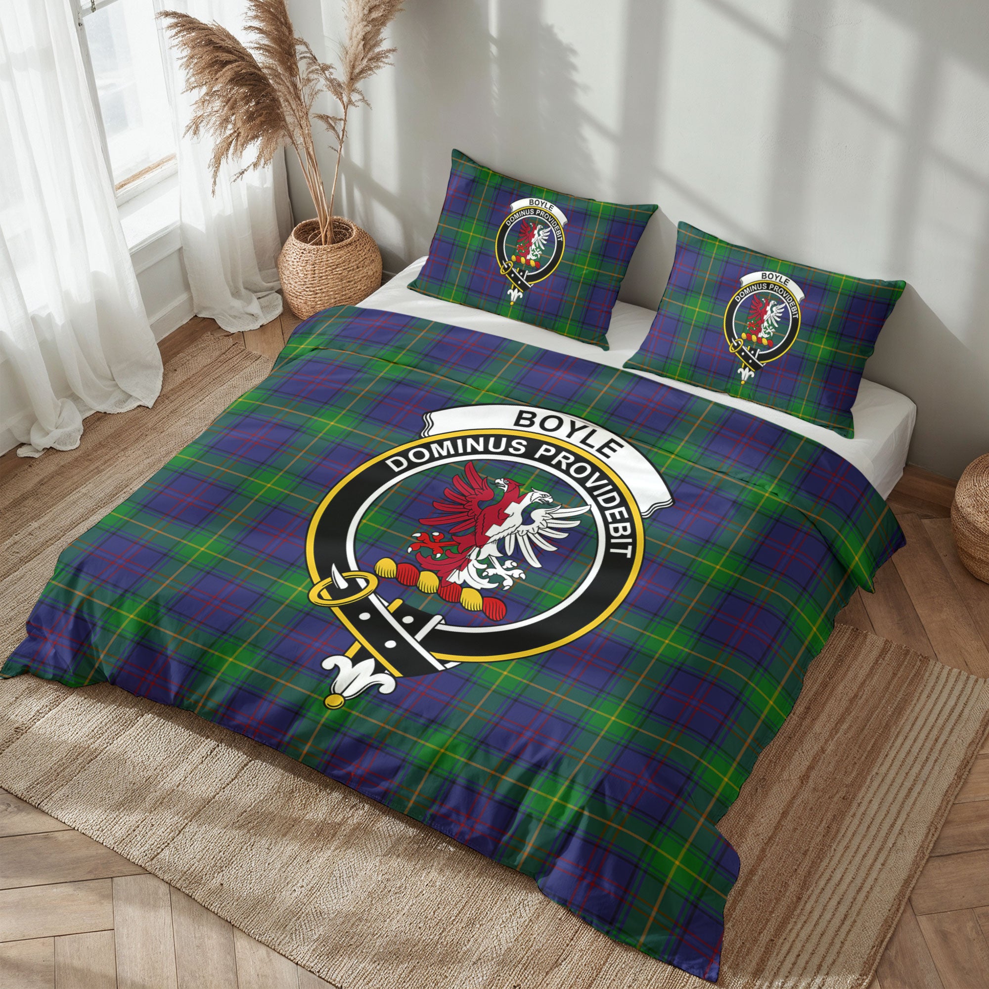 Boyle Tartan Crest Bedding Set