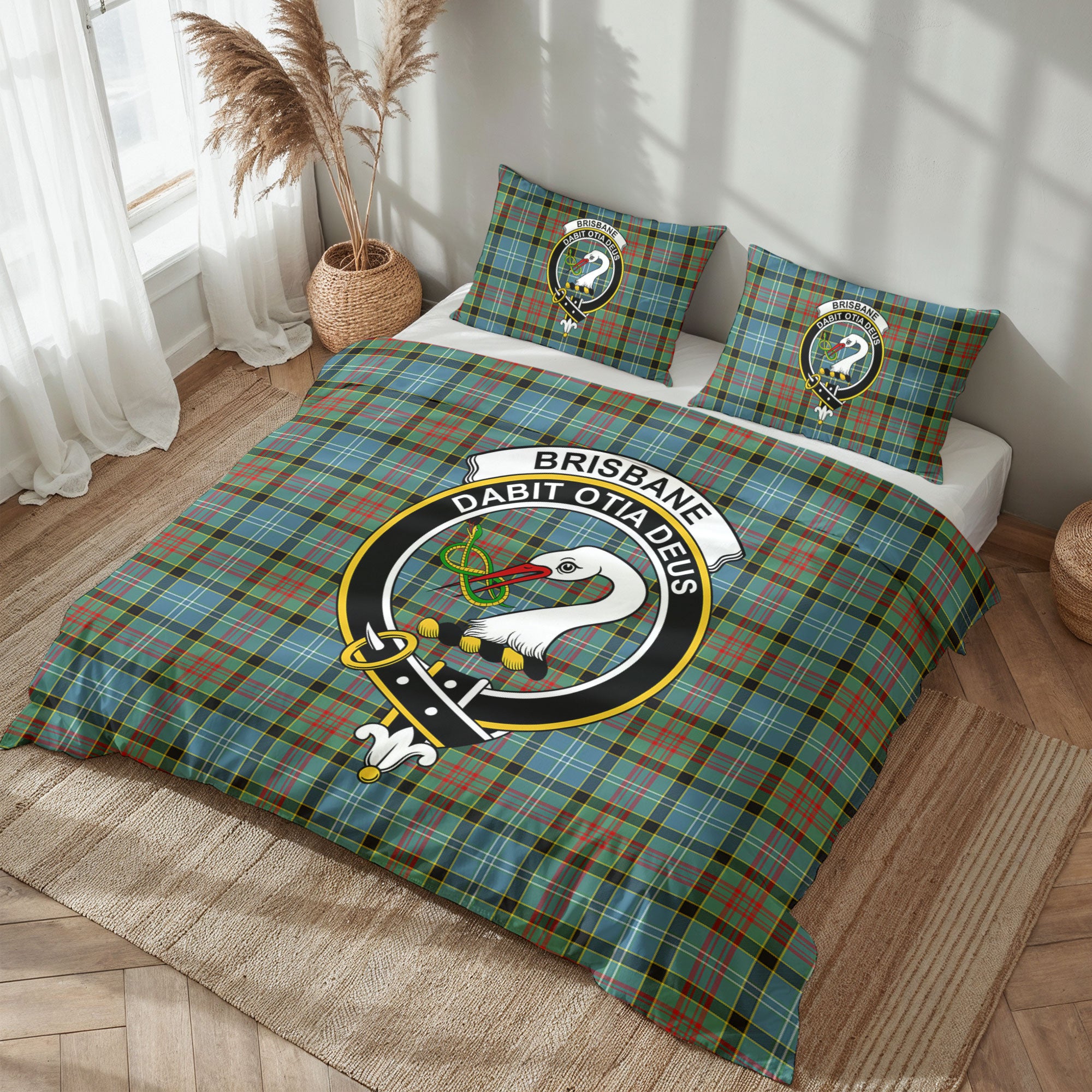 Brisbane Tartan Crest Bedding Set
