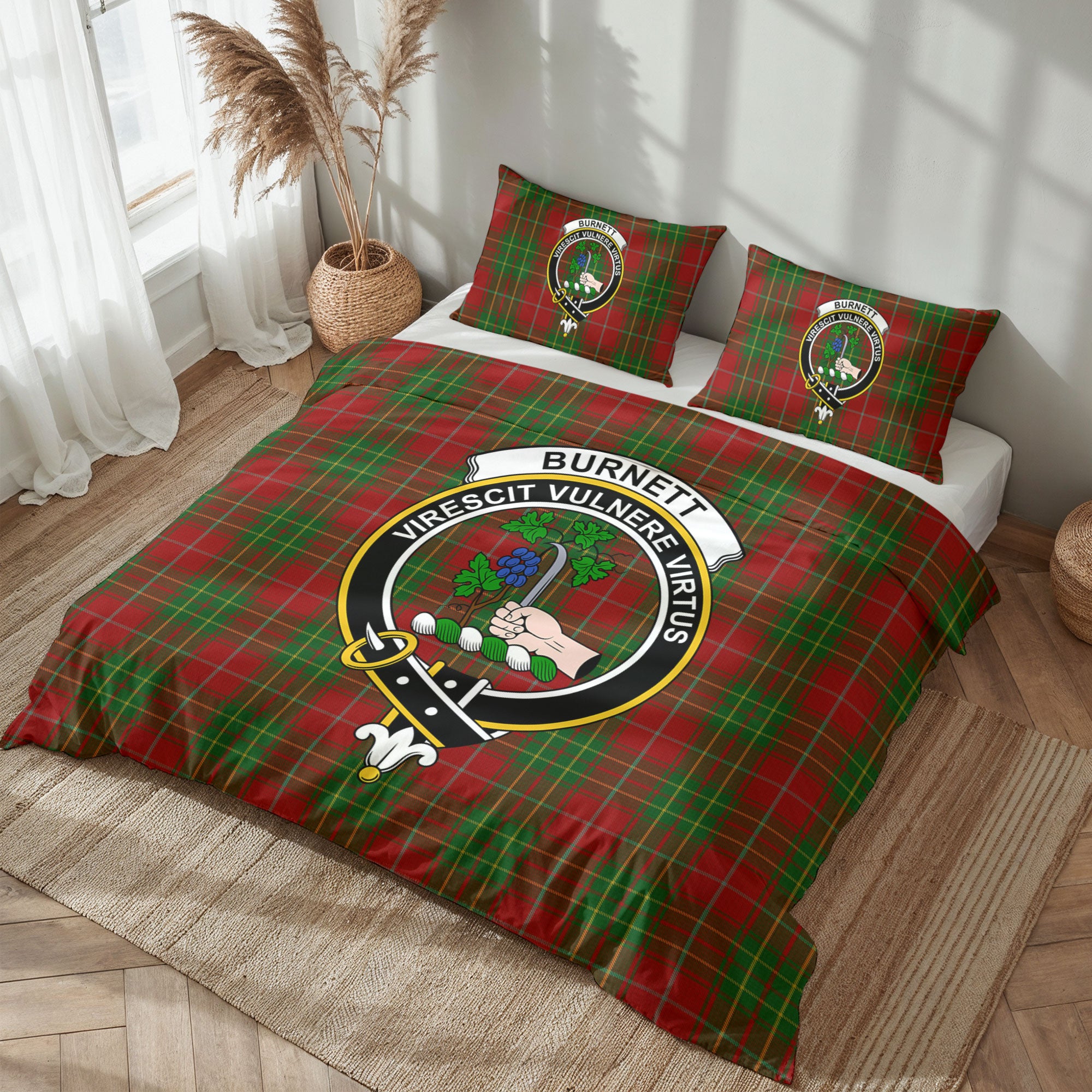 Burnett Tartan Crest Bedding Set